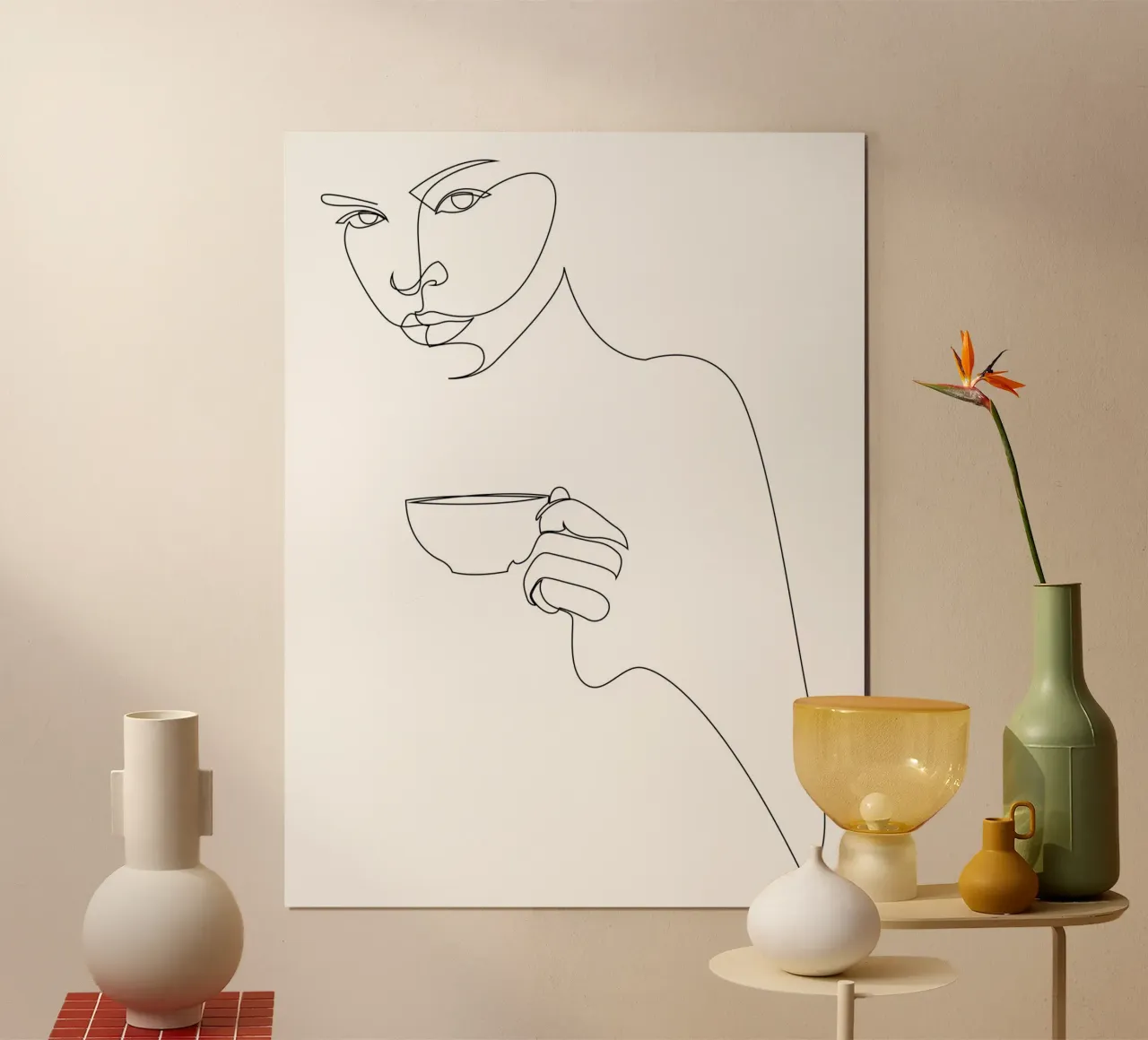 Ragazza del caffè poster da Addillum