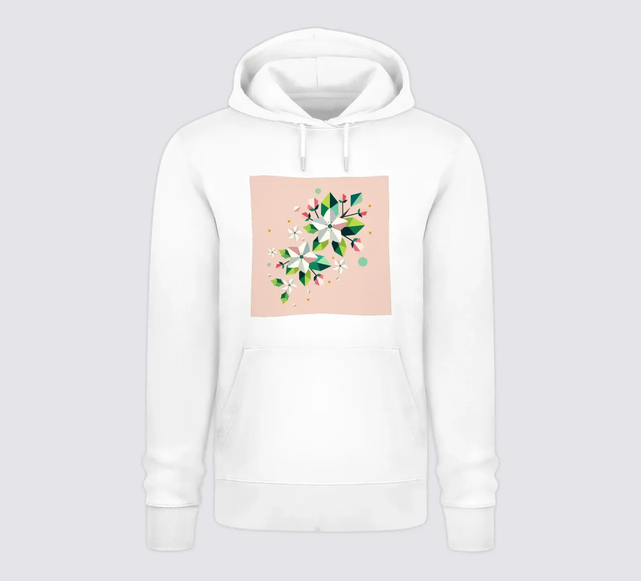 Ramo geometrico di fiori di melo - Eleganza primaverile felpa con cappuccio da namosh