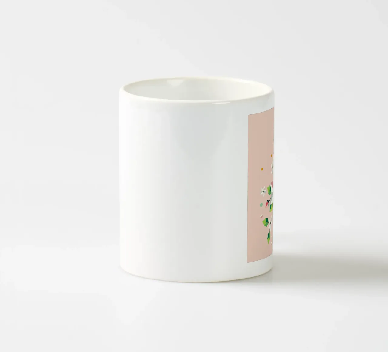 Ramo geometrico di fiori di melo - Eleganza primaverile tazza in ceramica da namosh