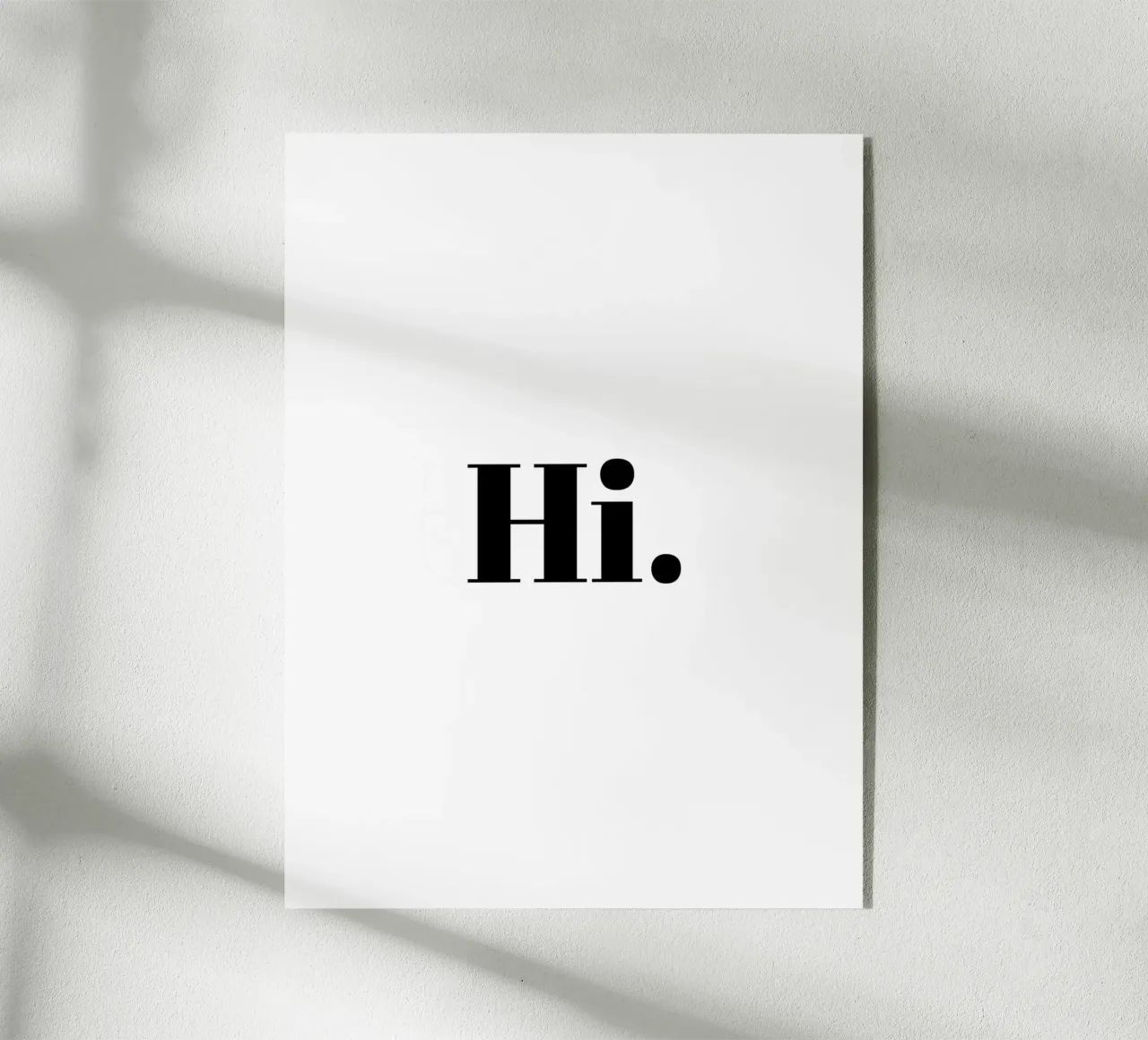 Hi minimalistisch acrylic glass by Typo Designs