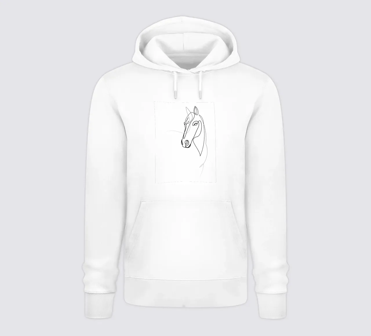 Fiducia - one line horse felpa con cappuccio da Addillum
