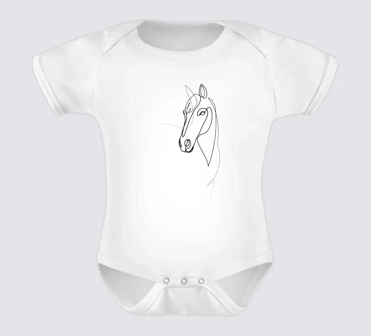 Fiducia - one line horse body neonato maniche corte da Addillum