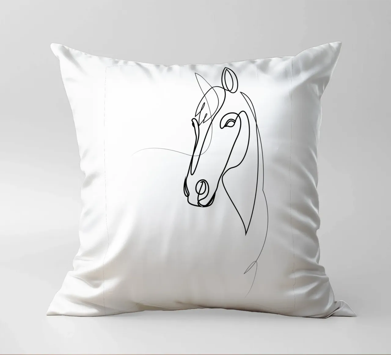 Fiducia - one line horse cuscino da Addillum