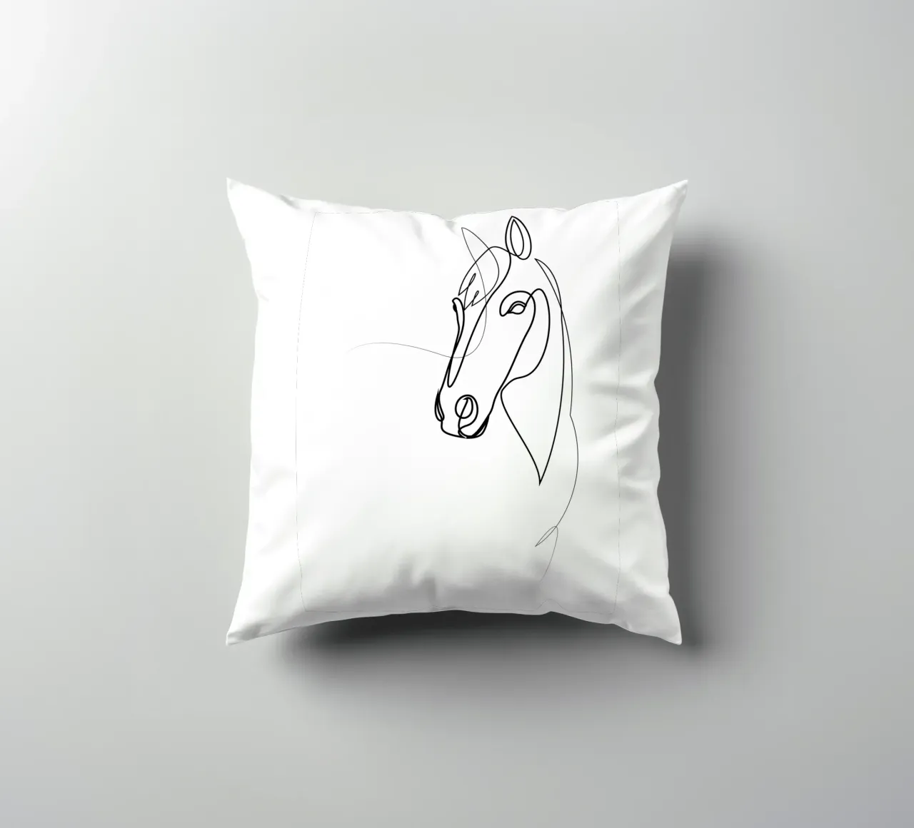 Fiducia - one line horse cuscino da Addillum