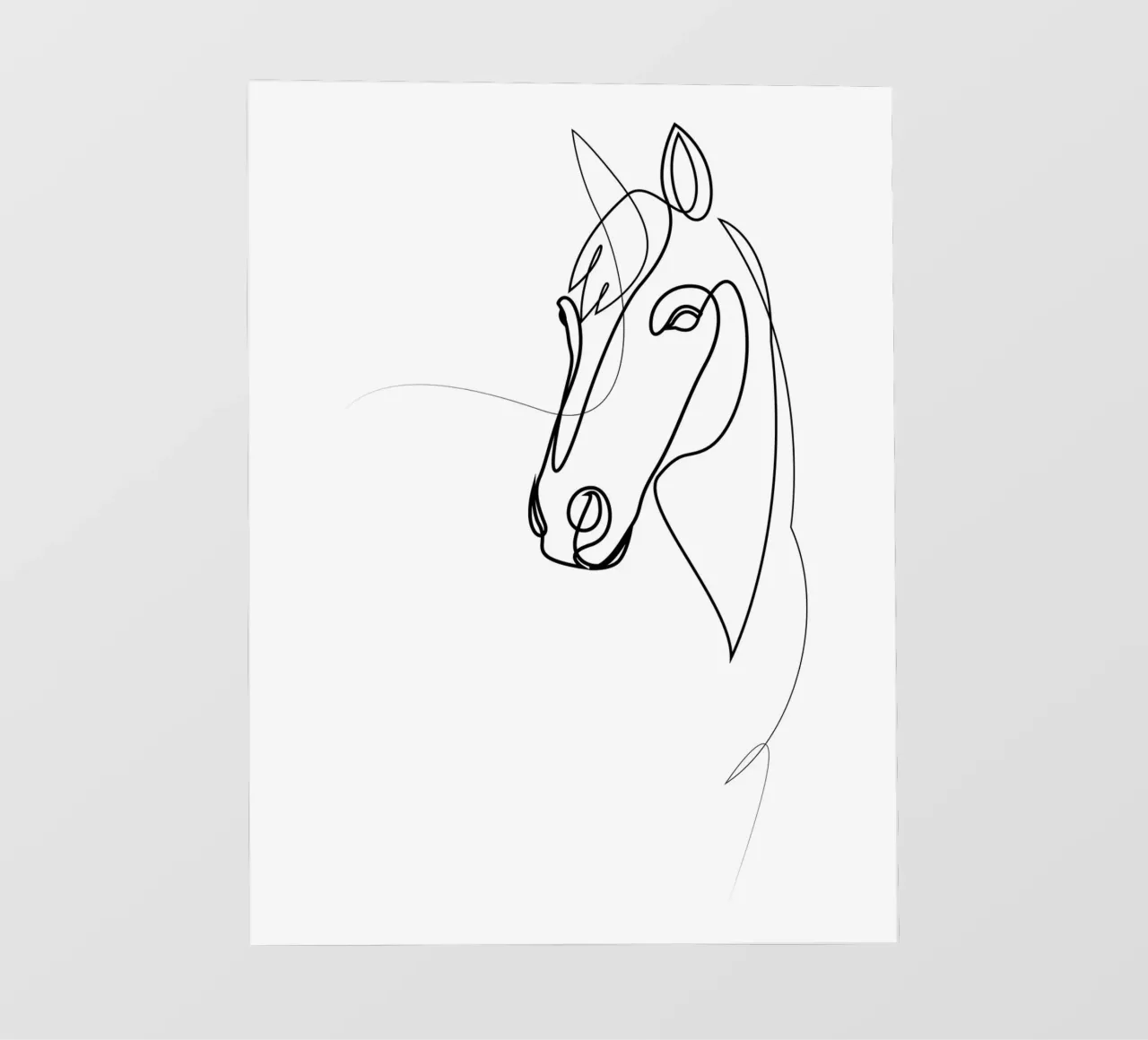 Fiducia - one line horse pellicola backlit da Addillum