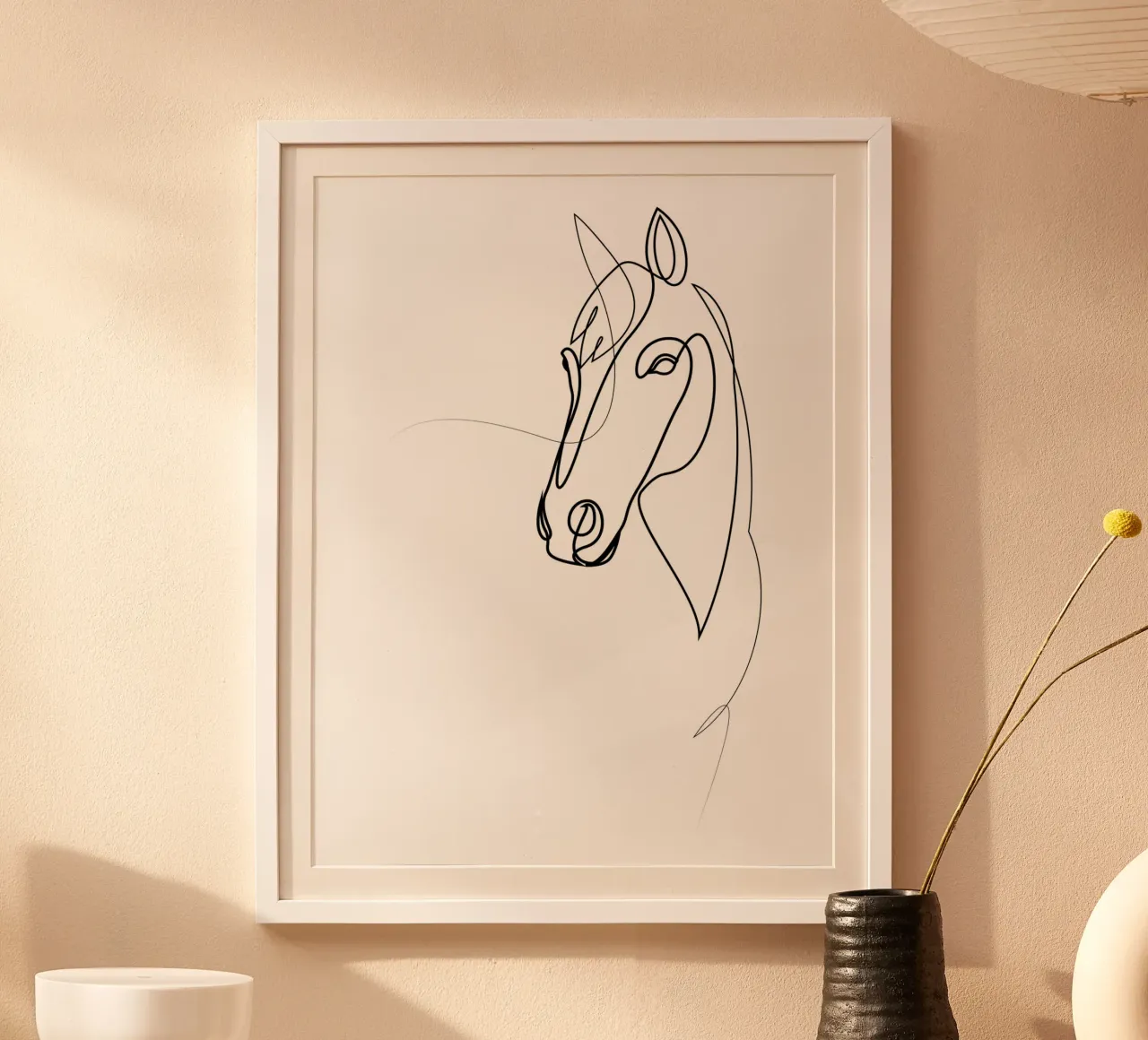 Fiducia - one line horse carta hahnemühle da Addillum