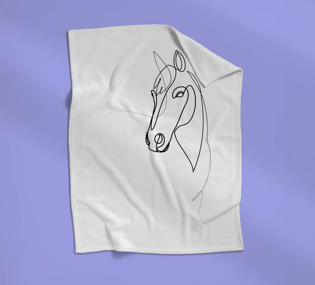 Fiducia - one line horse coperta in pile da Addillum