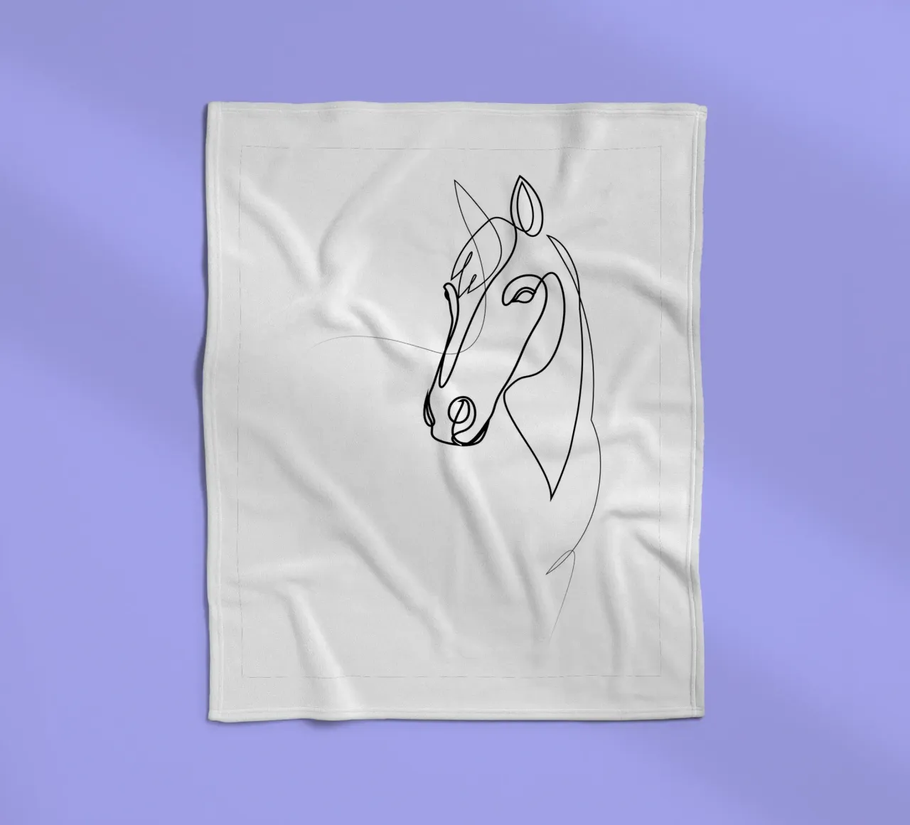 Fiducia - one line horse coperta in pile da Addillum