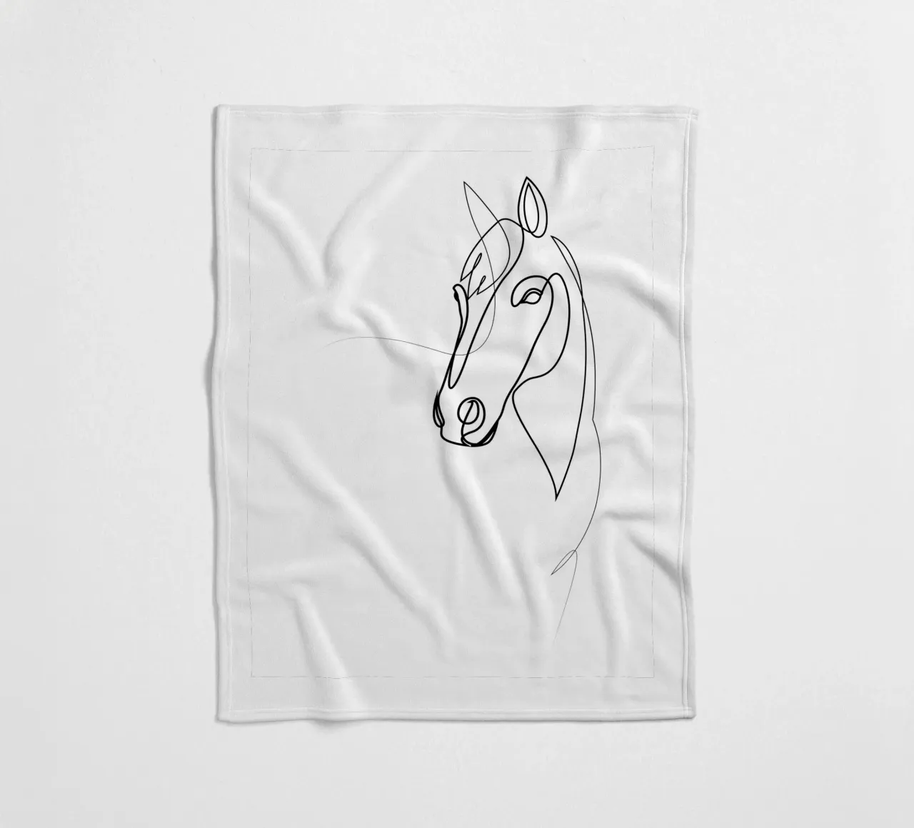 Fiducia - one line horse coperta in pile da Addillum