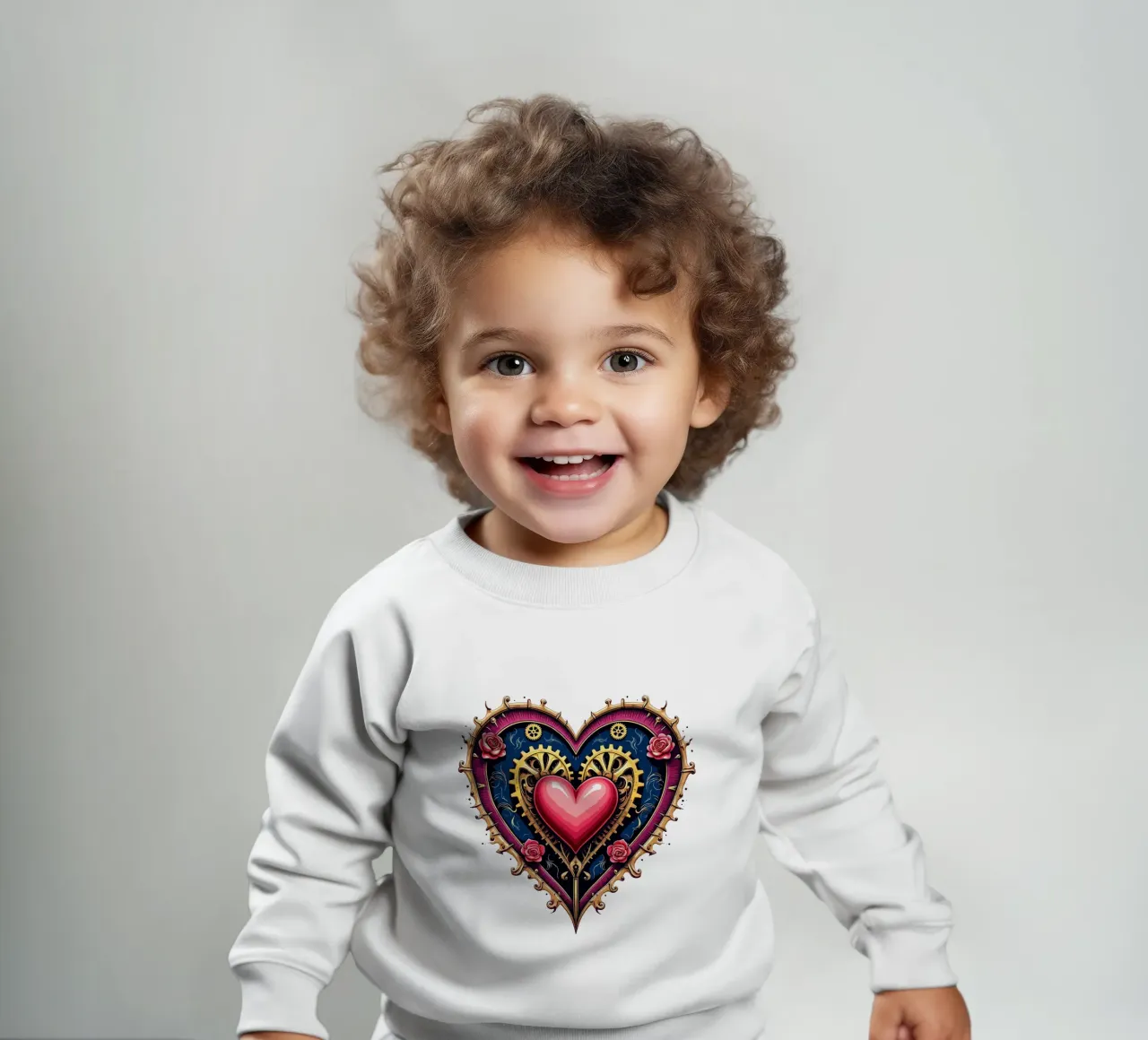 Cuore Steampunk: Ingranaggi d'amore felpa neonato da artdesign1985