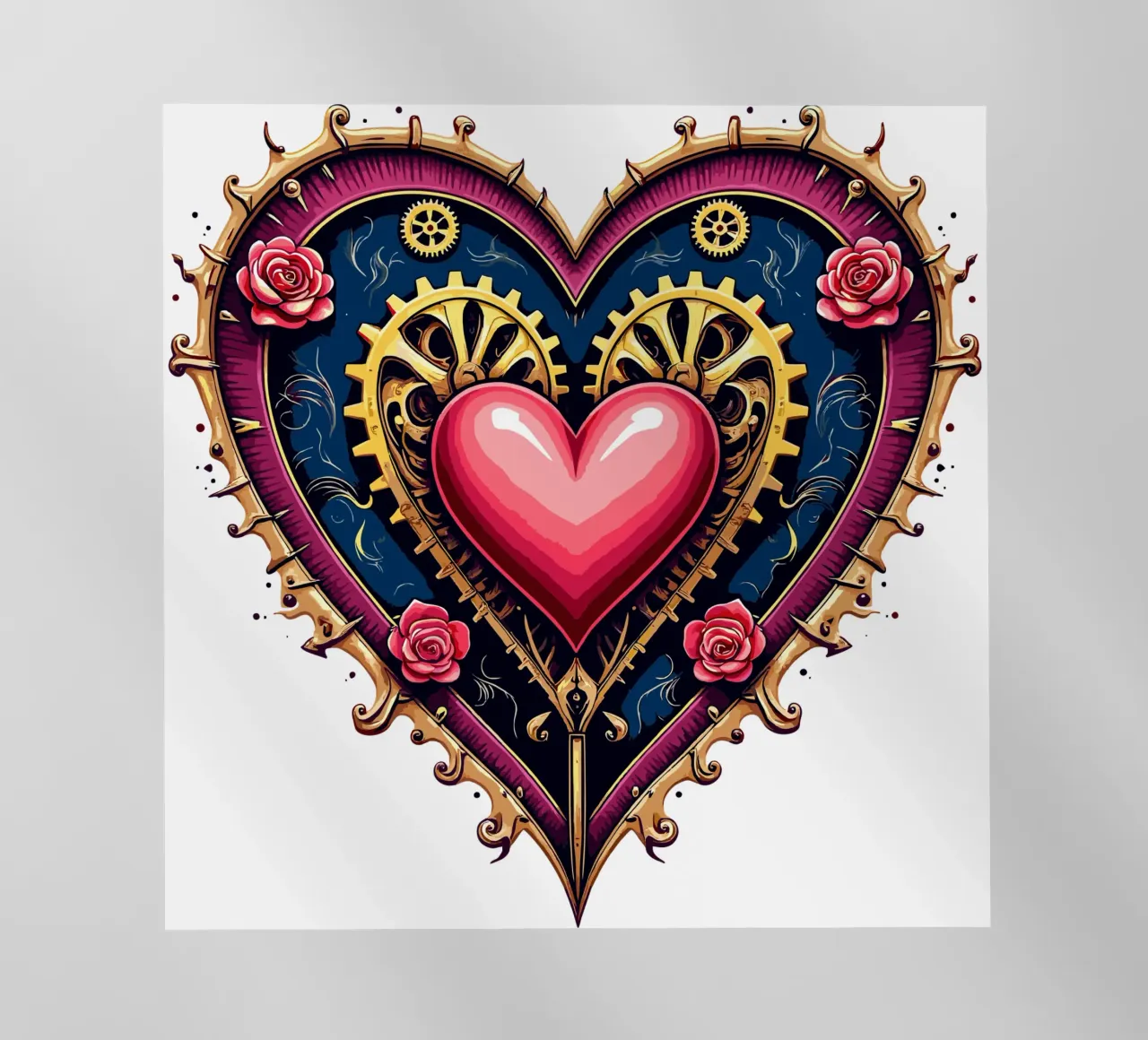 Cuore Steampunk: Ingranaggi d'amore pellicola backlit da artdesign1985