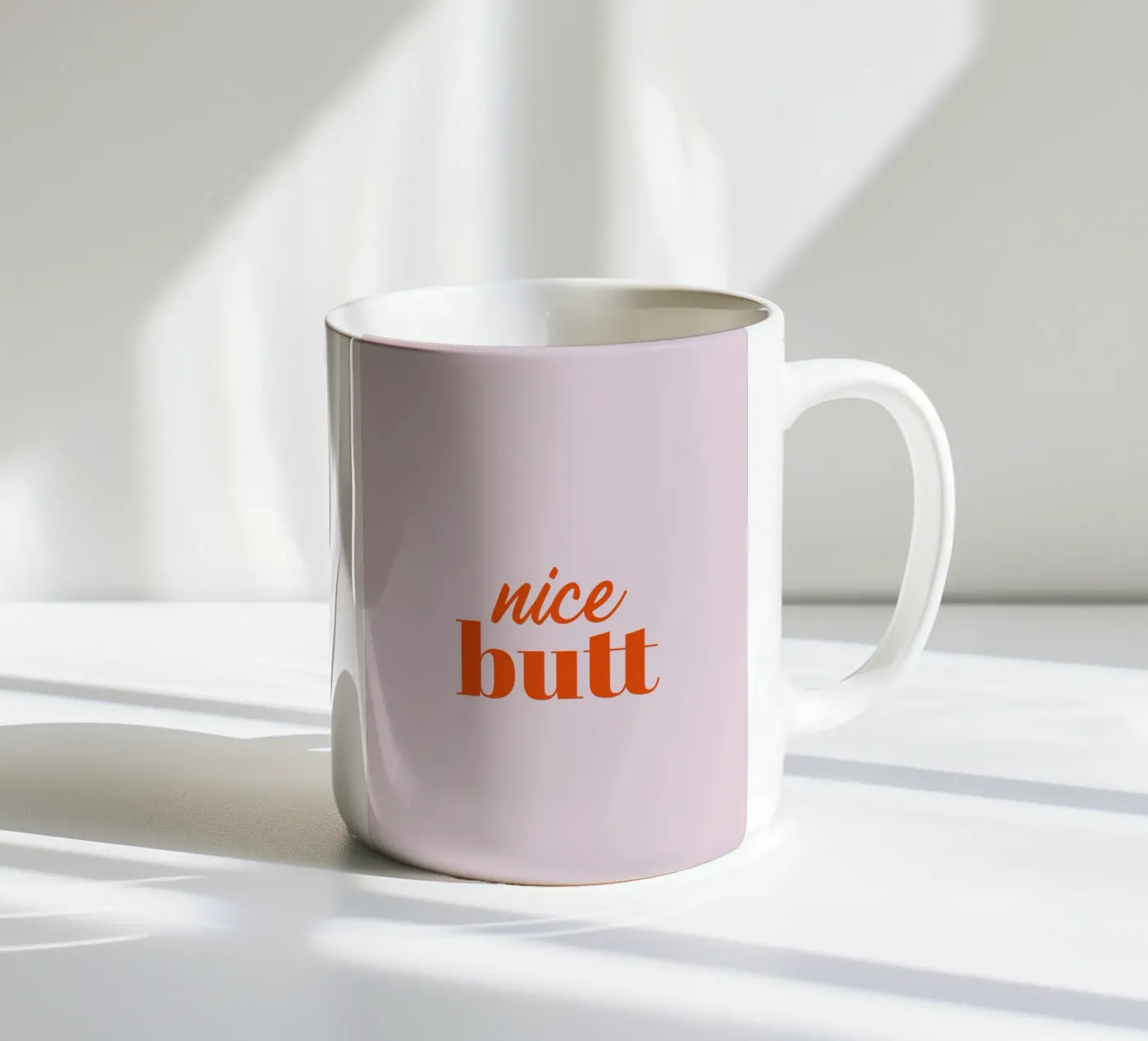 Nice Butt ceramic mug by Typo Designs