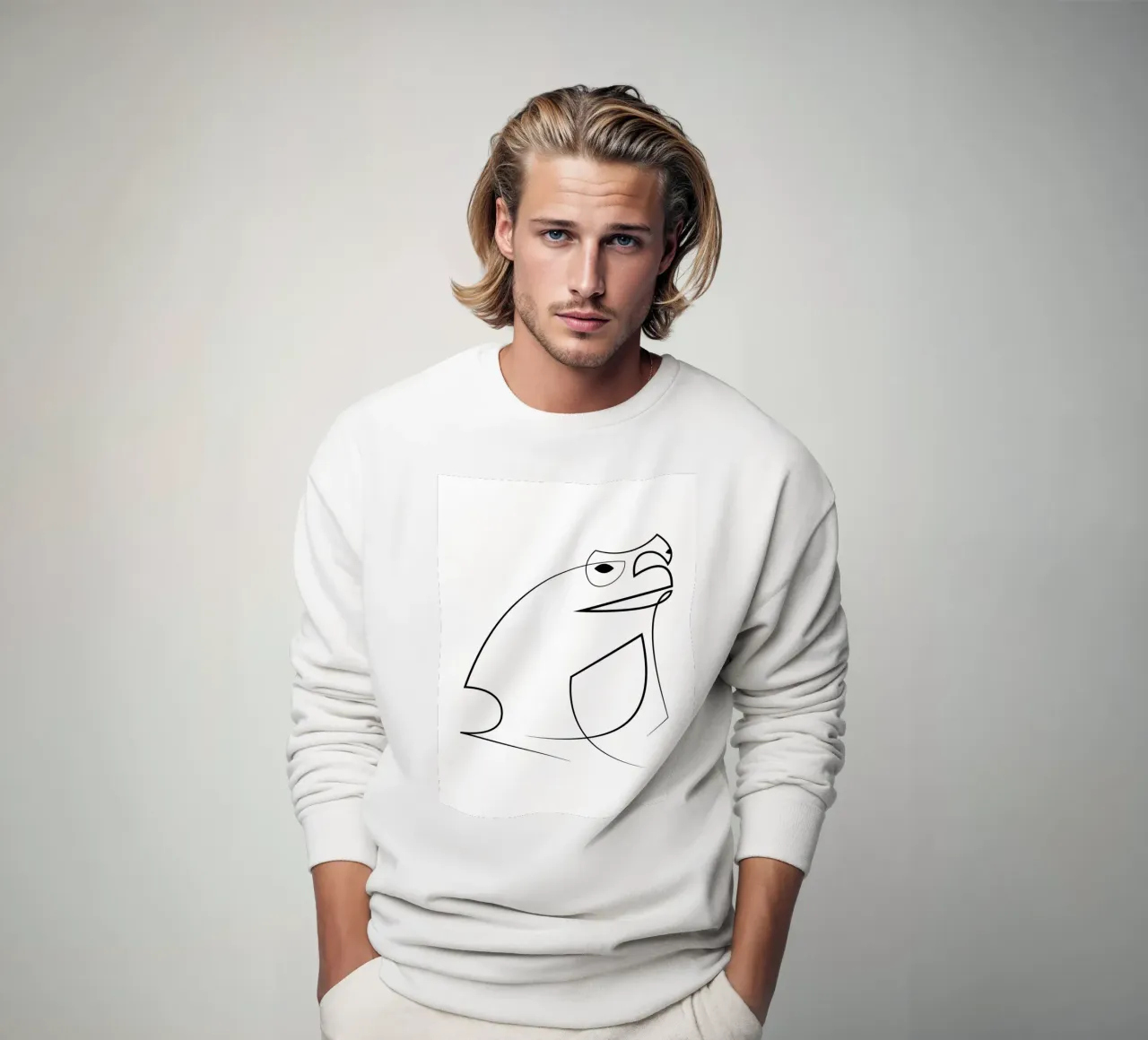 Croak - rospo di una linea felpa da Addillum