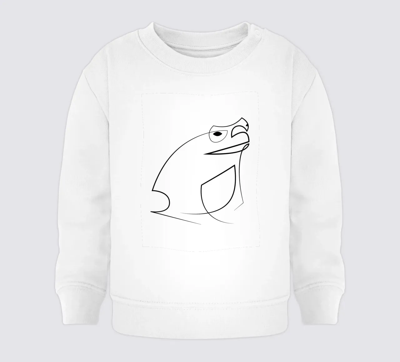 Croak - rospo di una linea felpa neonato da Addillum