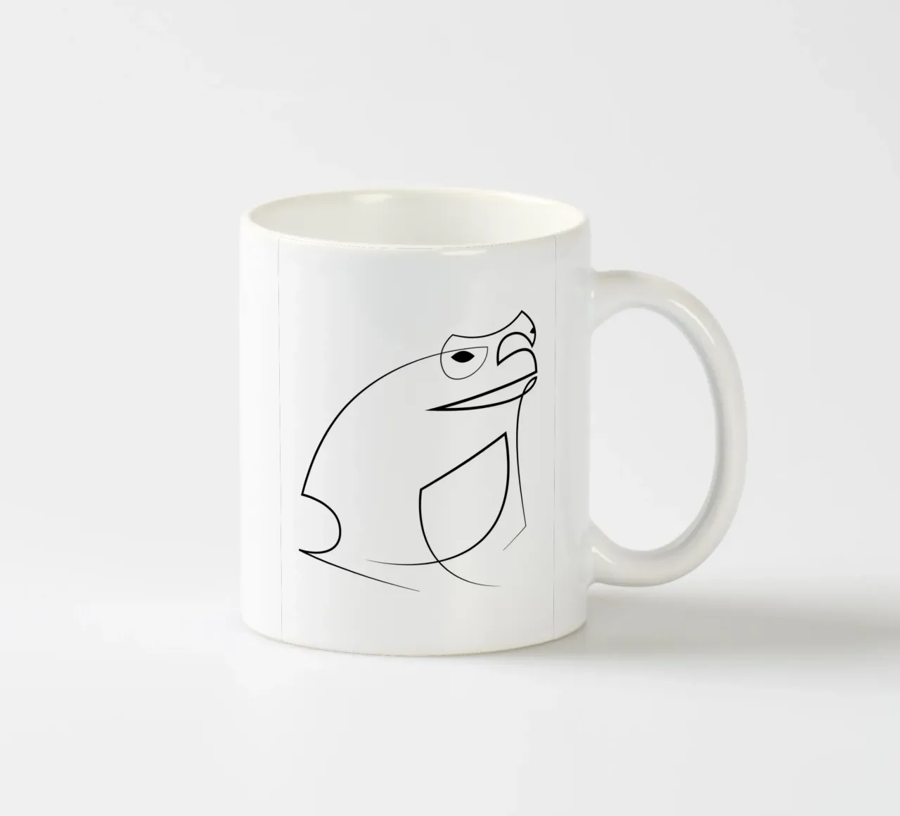 Croak - rospo di una linea tazza in ceramica da Addillum