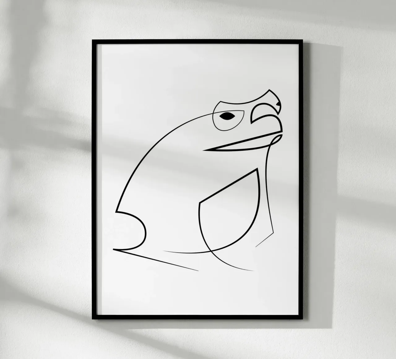 Croak - rospo di una linea carta hahnemühle da Addillum