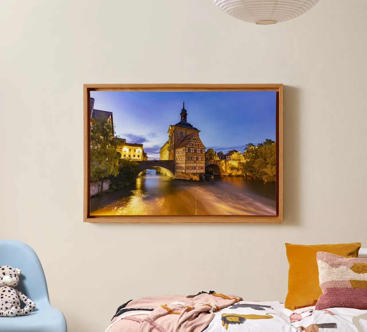 Rathaus Bamberg tela con Cornice a cassetta da Reisefotografie - Bilder aus aller Welt