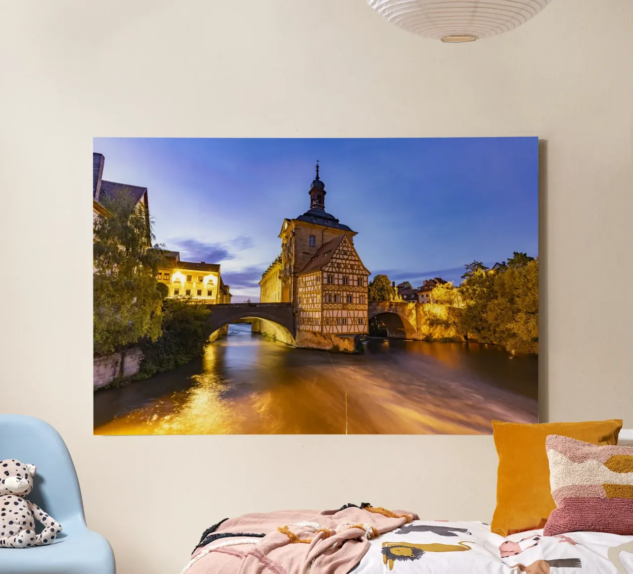 Rathaus Bamberg tela con Cornice a cassetta da Reisefotografie - Bilder aus aller Welt