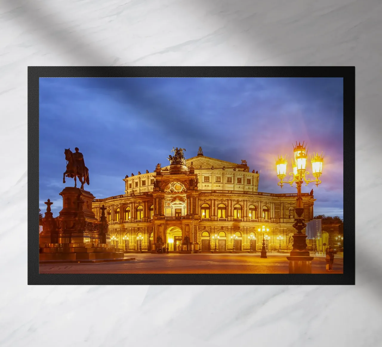 Semperoper bei Nacht, zerbino da Reisefotografie - Bilder aus aller Welt