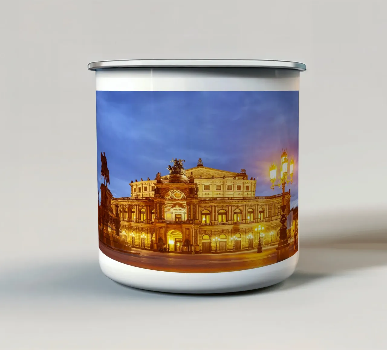 Semperoper bei Nacht, tazza in smalto da Reisefotografie - Bilder aus aller Welt