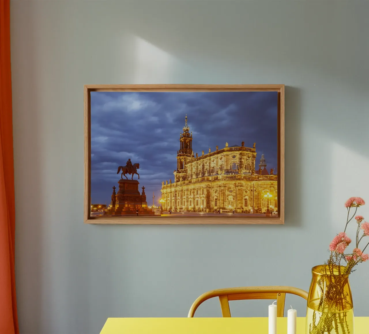 Hofkirche Dresden canvas met Baklijst van Reisefotografie - Bilder aus aller Welt
