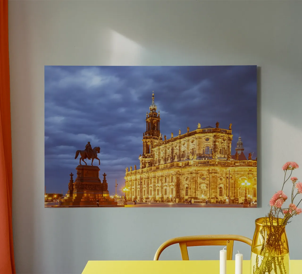 Hofkirche Dresden canvas met Baklijst van Reisefotografie - Bilder aus aller Welt