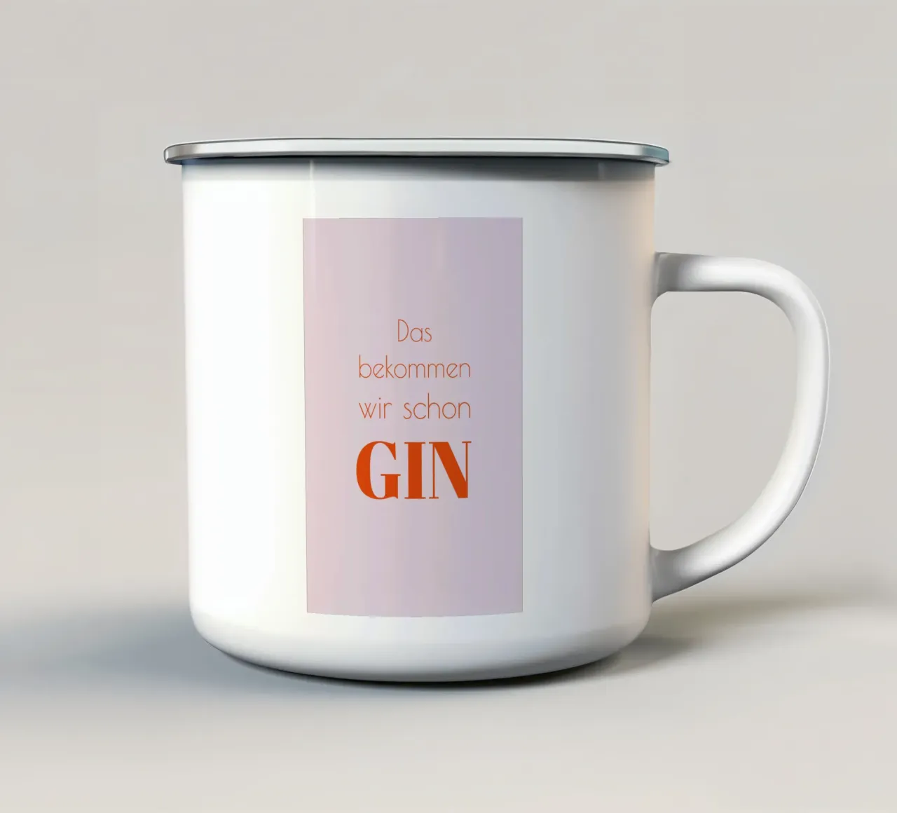 Das bekommen wir schon Gin tazza in smalto da Typo Designs