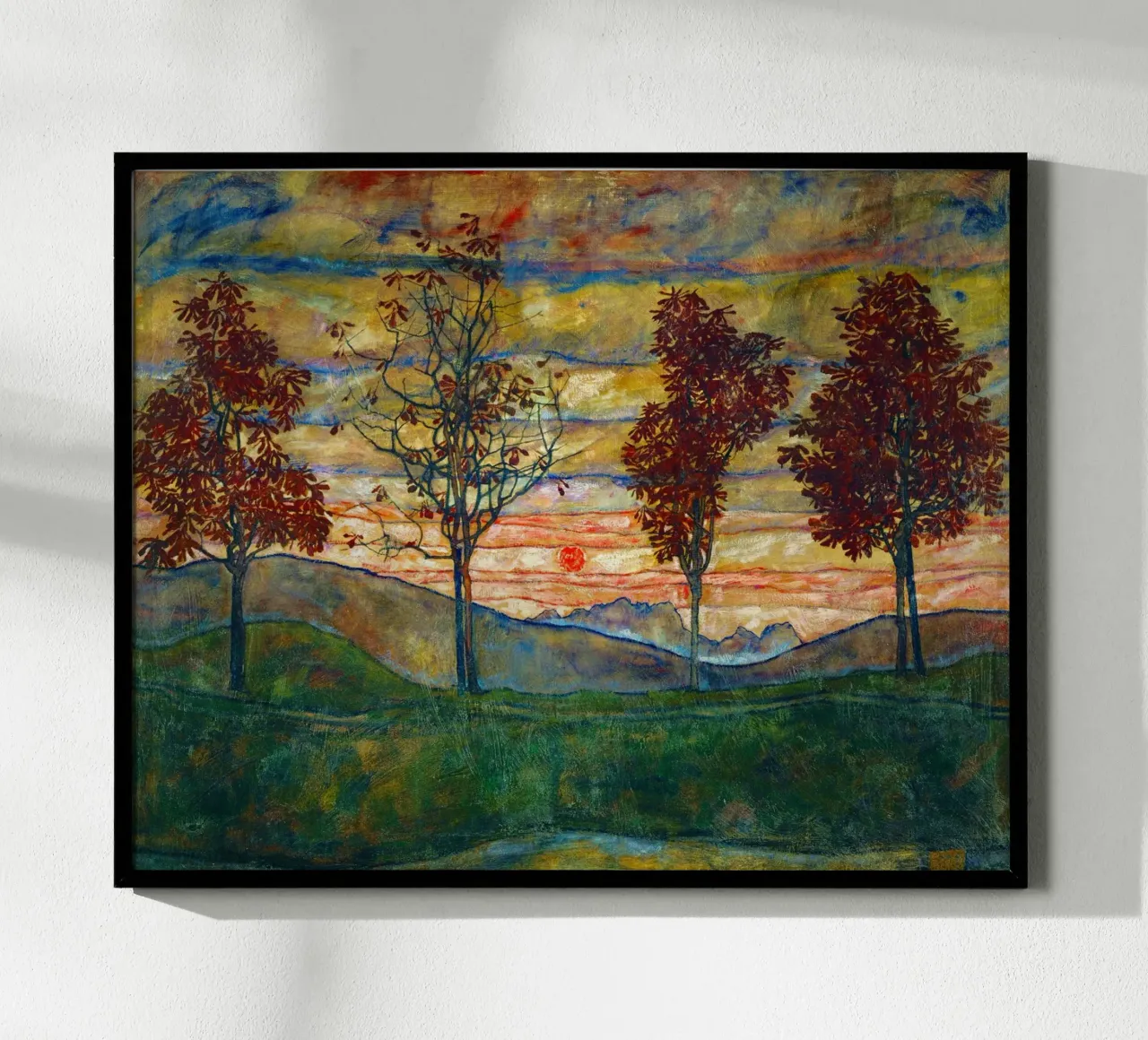 Egon Schiele - Quattro alberi, 1917 poster da Timeless Artworks