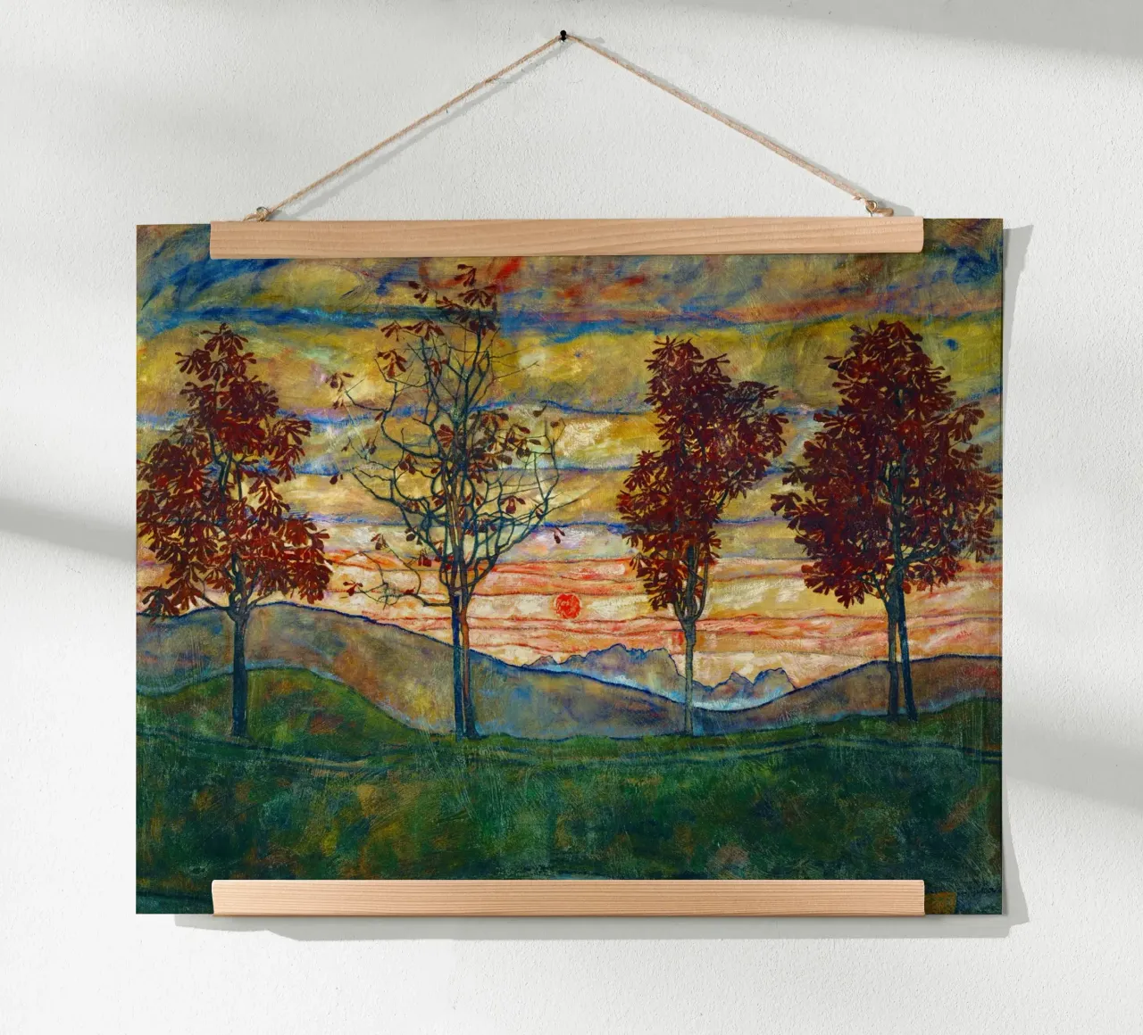 Egon Schiele - Quattro alberi, 1917 poster da Timeless Artworks