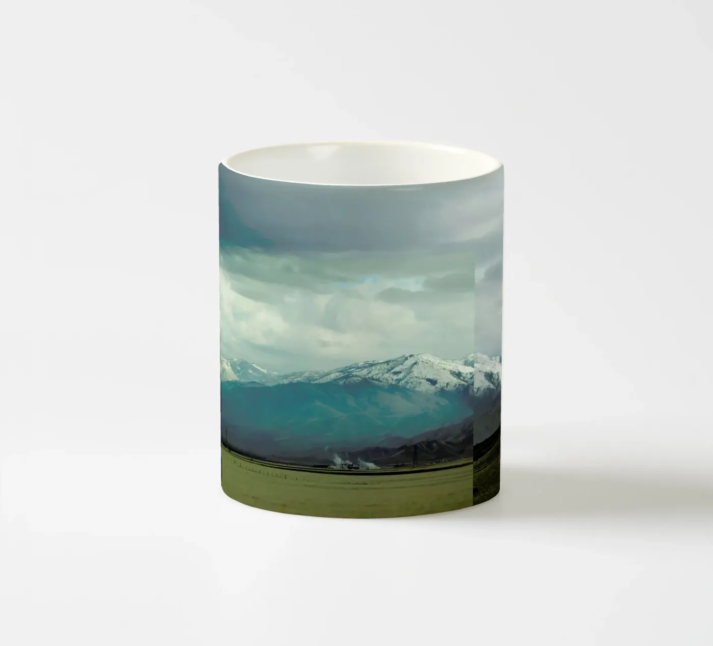 A broken frame ceramic mug by Nicolas Messaritis