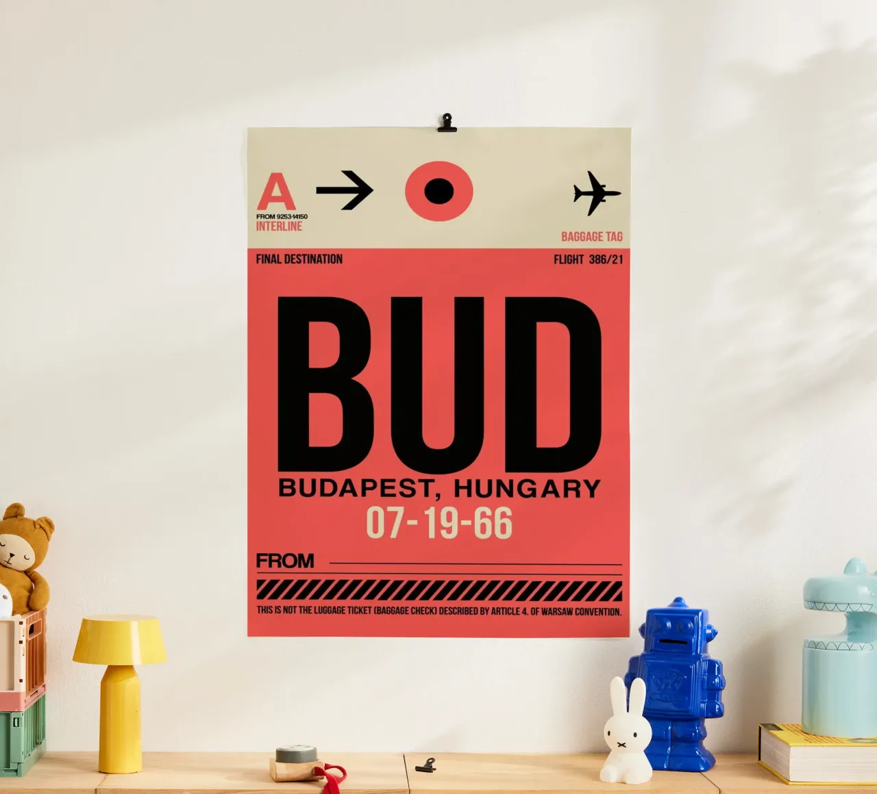 BUD - Budapest poster con telaio in plastica da Naxart