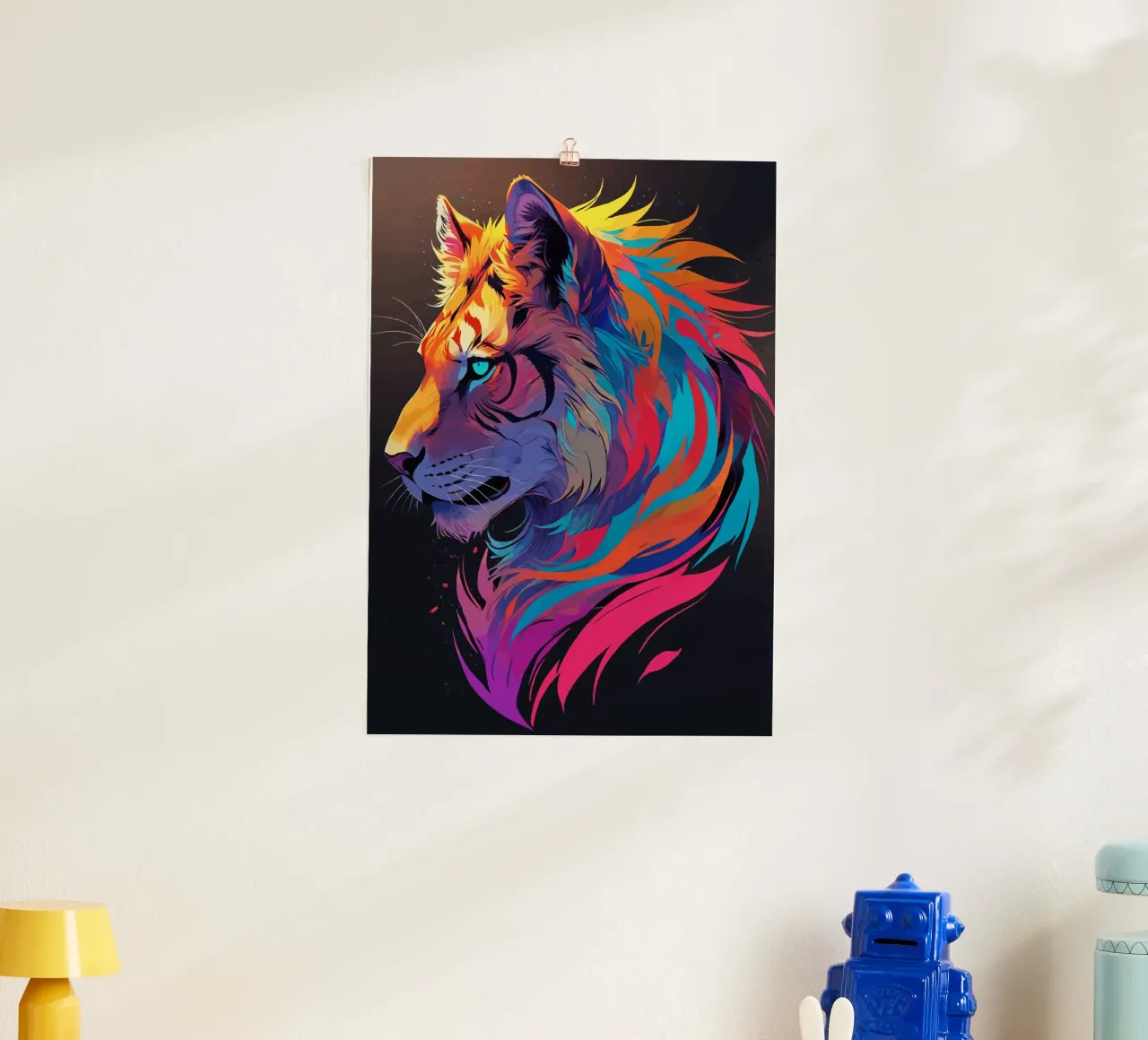 La tigre vibrante: Libera i tuoi colori interiori poster da artdesign1985