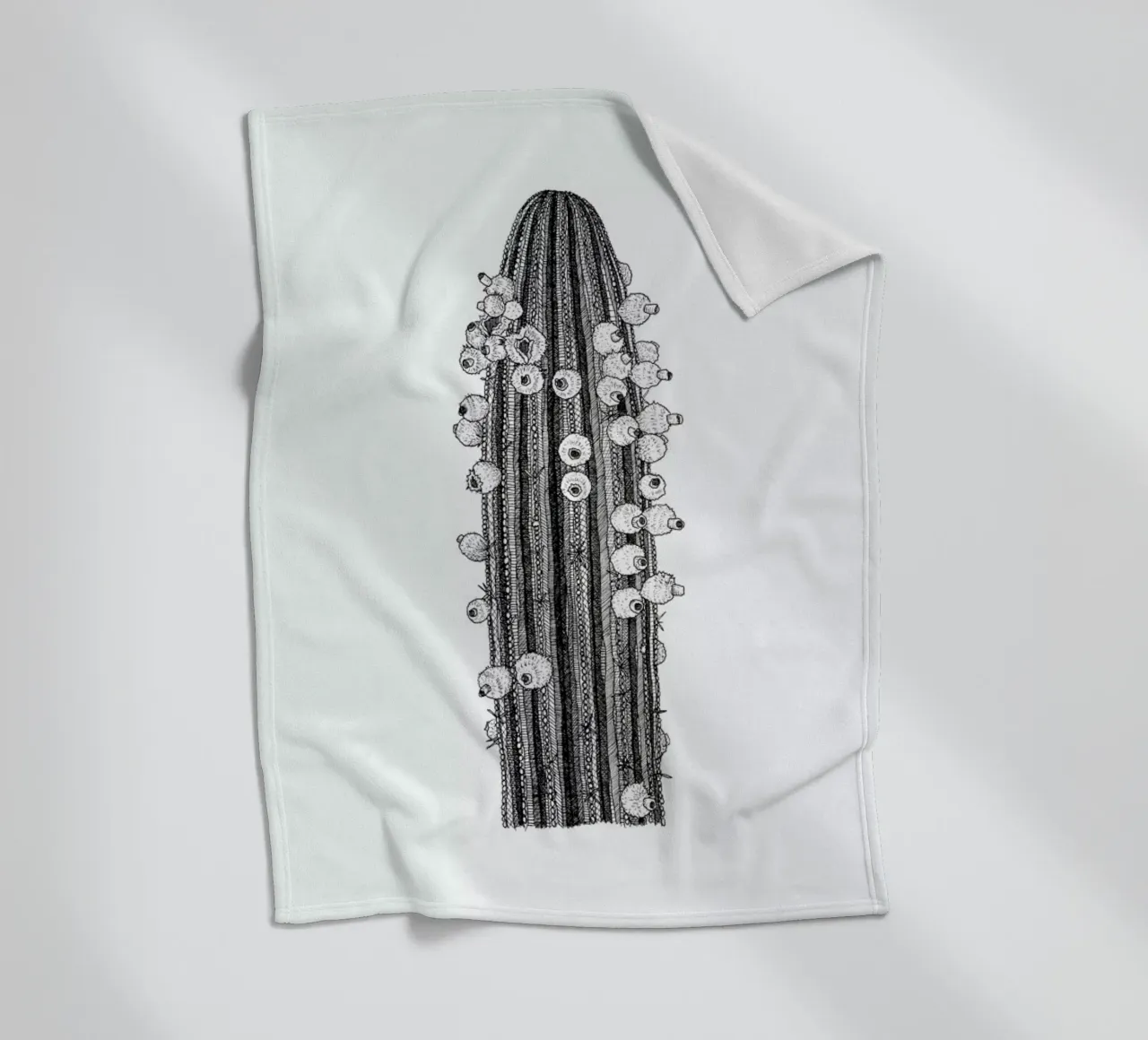 Big Cactus coperta in pile da Pen & Ink