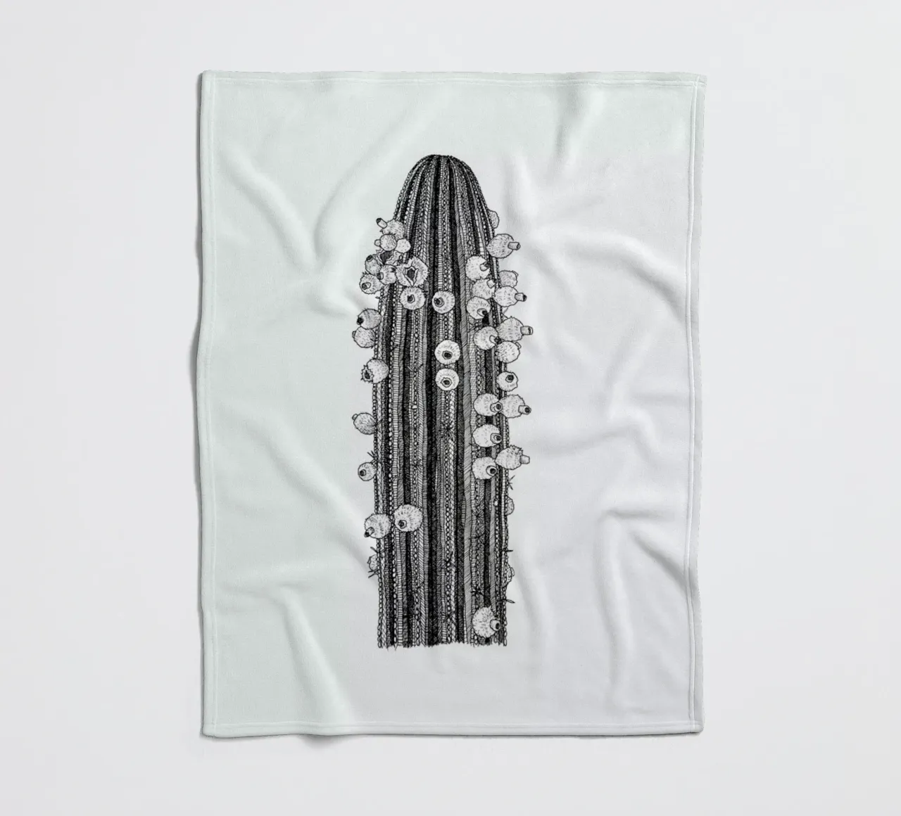 Big Cactus coperta in pile da Pen & Ink