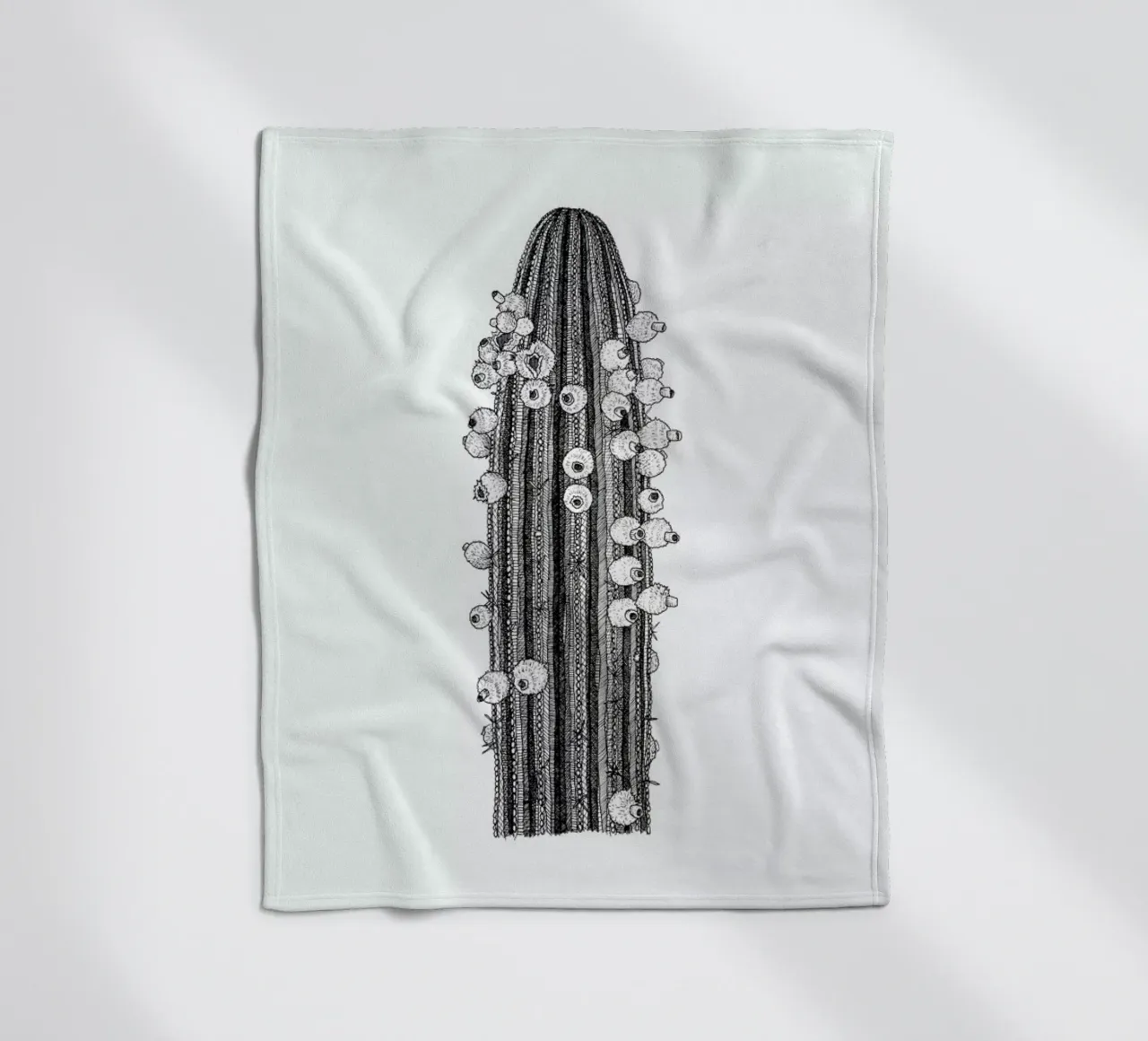 Big Cactus coperta in pile da Pen & Ink