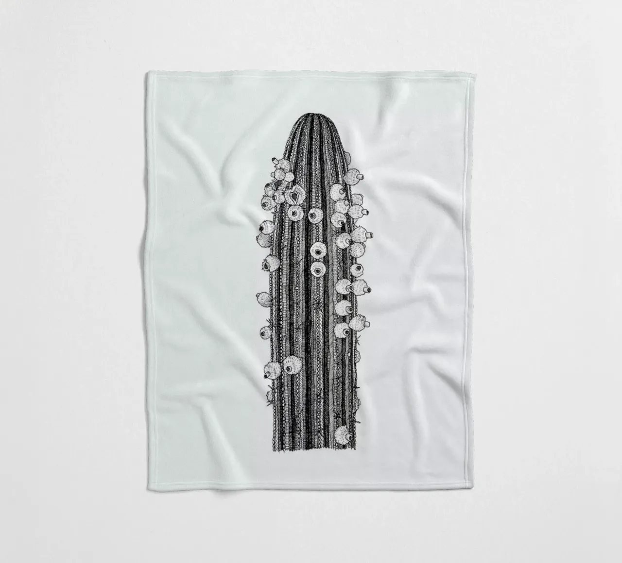 Big Cactus coperta in pile da Pen & Ink