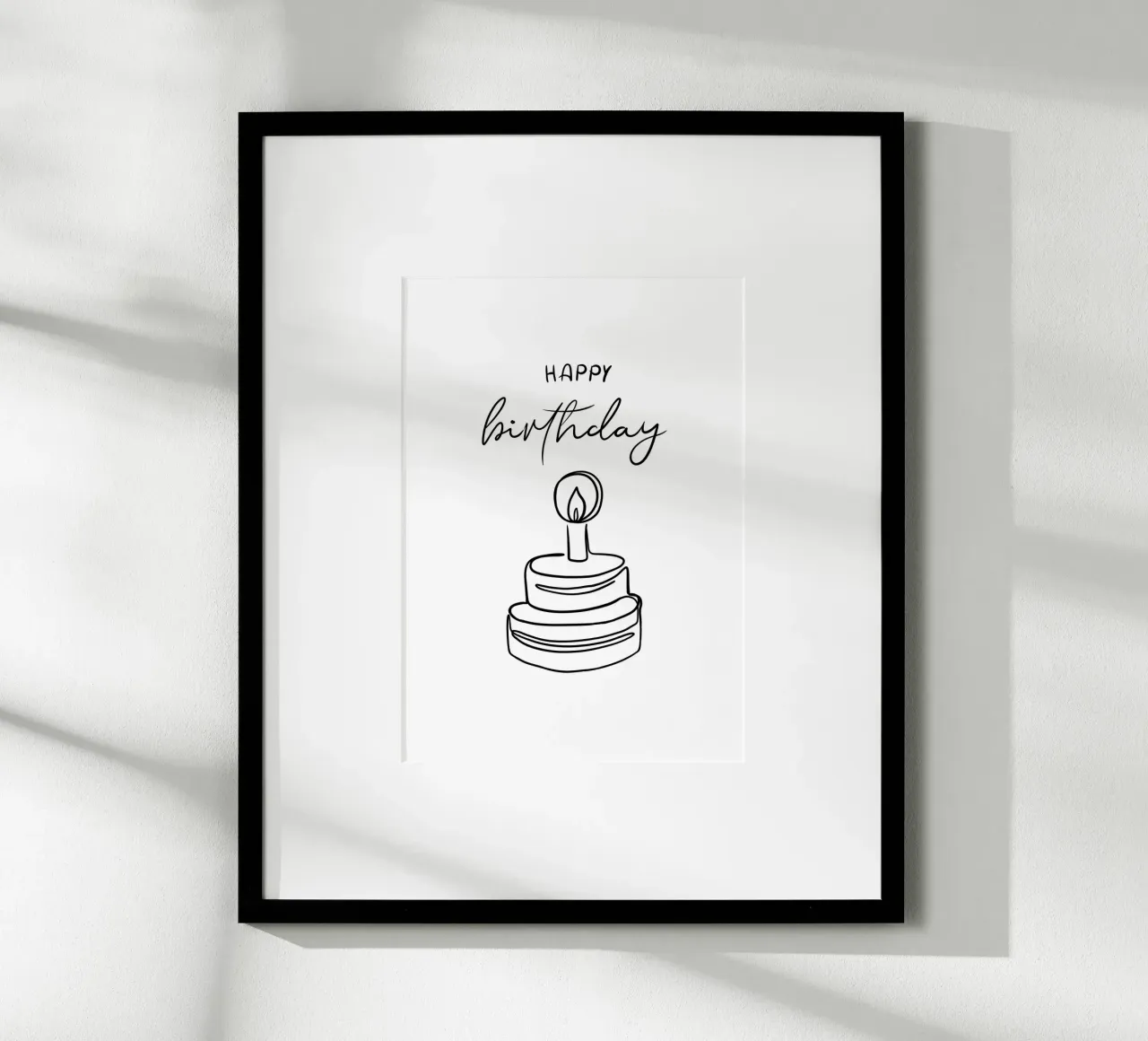 Torta di compleanno l Lineart | Illustratio | Skandi poster da keinkonzept