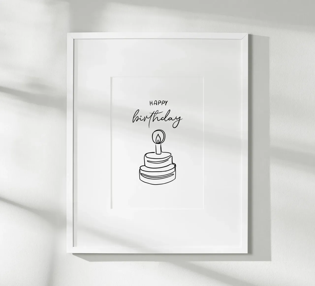 Torta di compleanno l Lineart | Illustratio | Skandi poster da keinkonzept