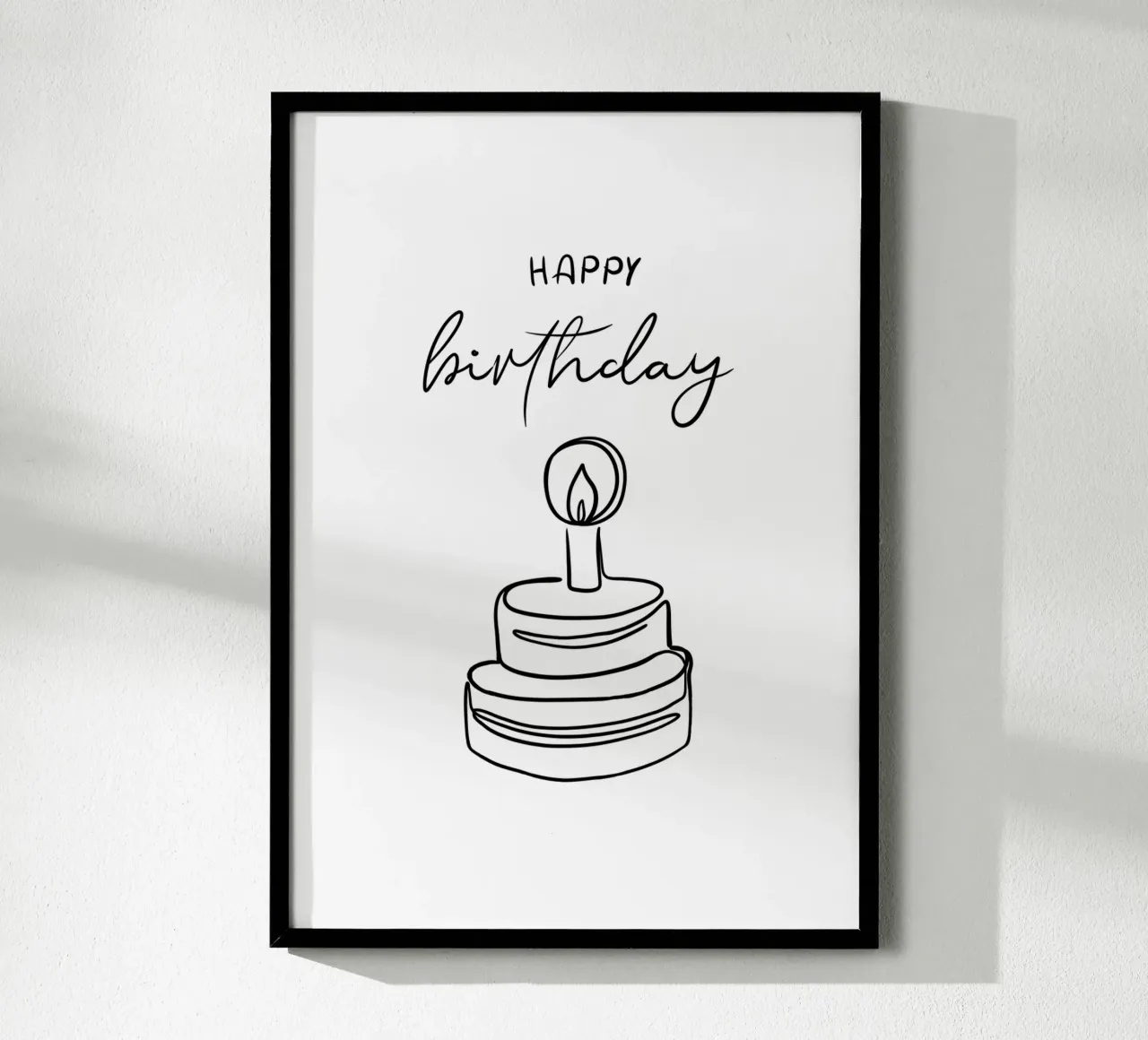 Torta di compleanno l Lineart | Illustratio | Skandi poster da keinkonzept