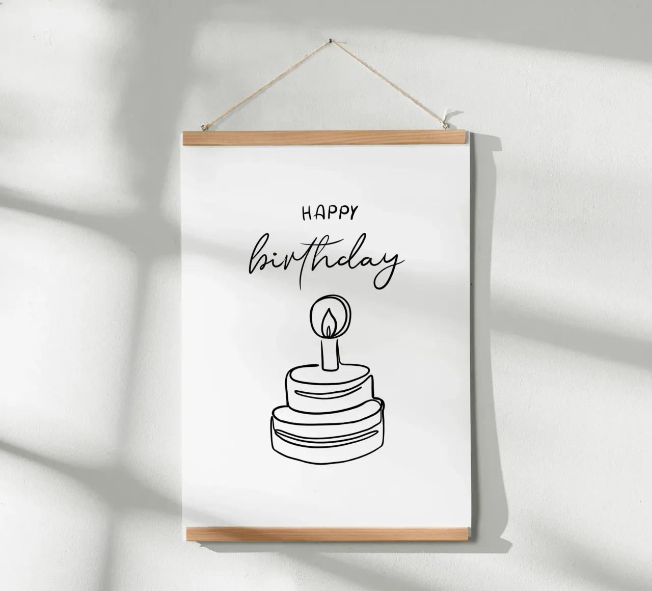 Torta di compleanno l Lineart | Illustratio | Skandi poster da keinkonzept