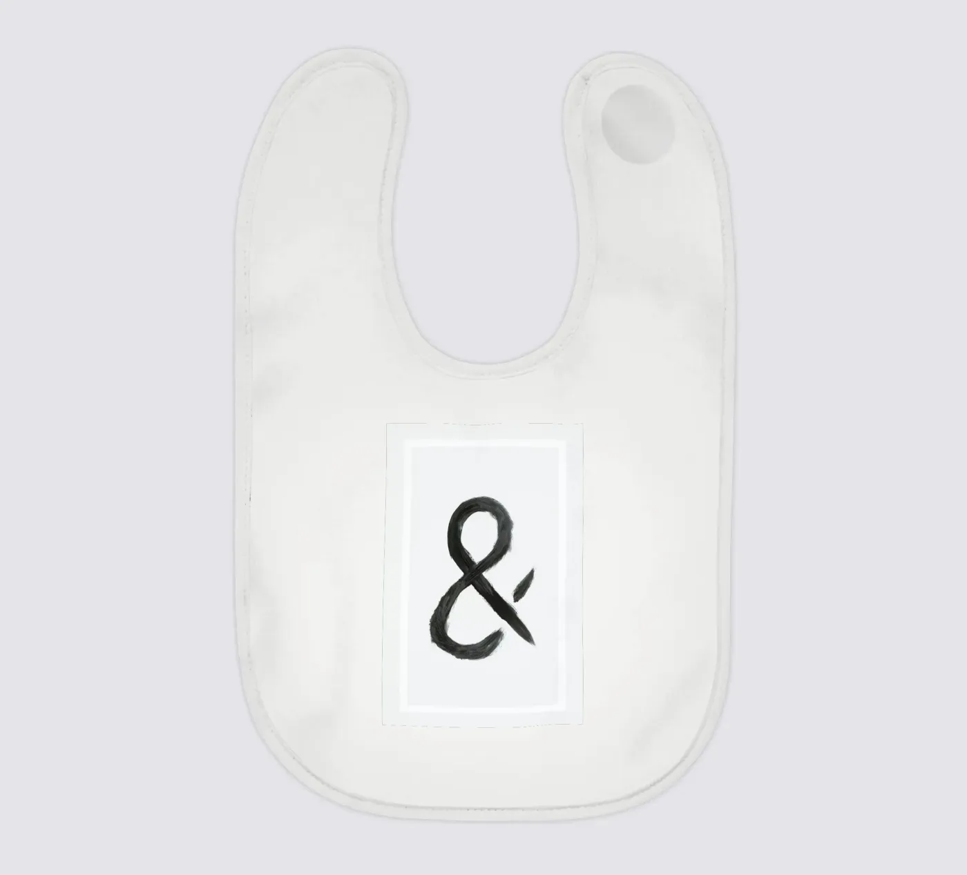 Ampersand baby bib by Bryon S. White