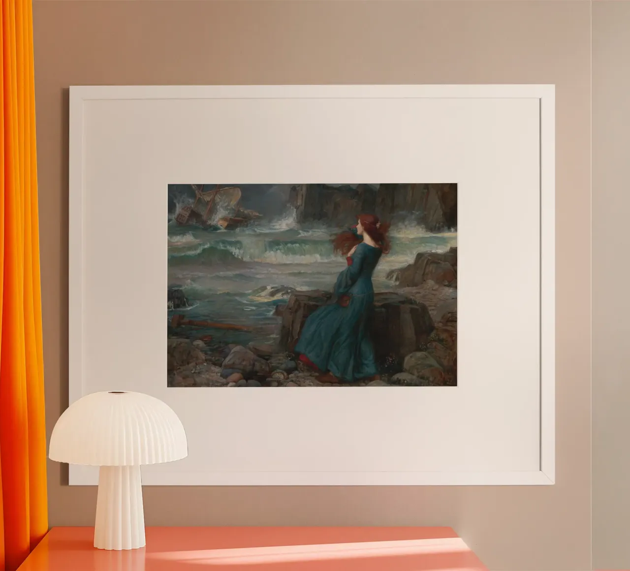 John William Waterhouse - Miranda poster con telaio in plastica da Timeless Artworks