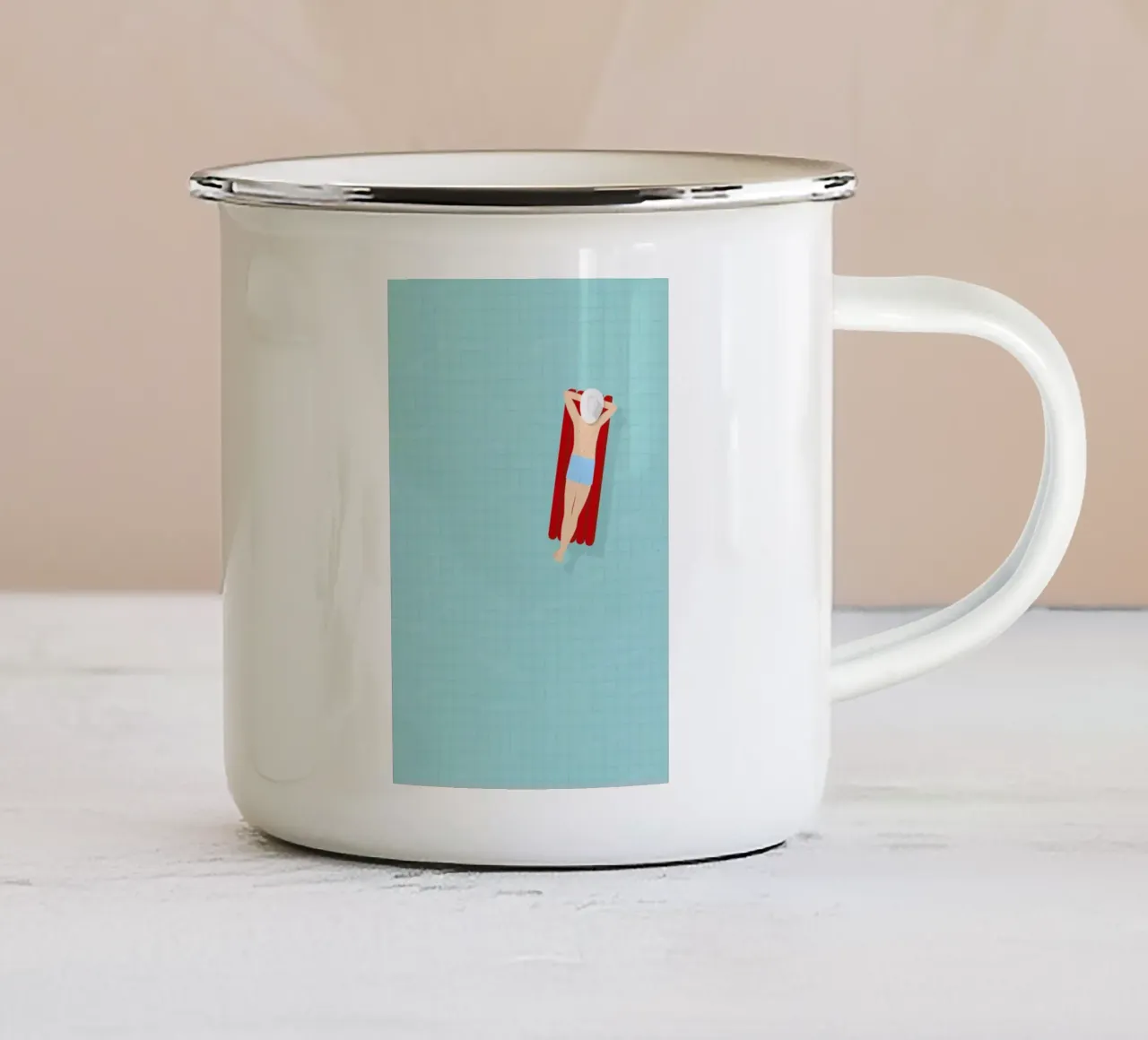 Luftmatratze tazza in smalto da Amy & Kurt