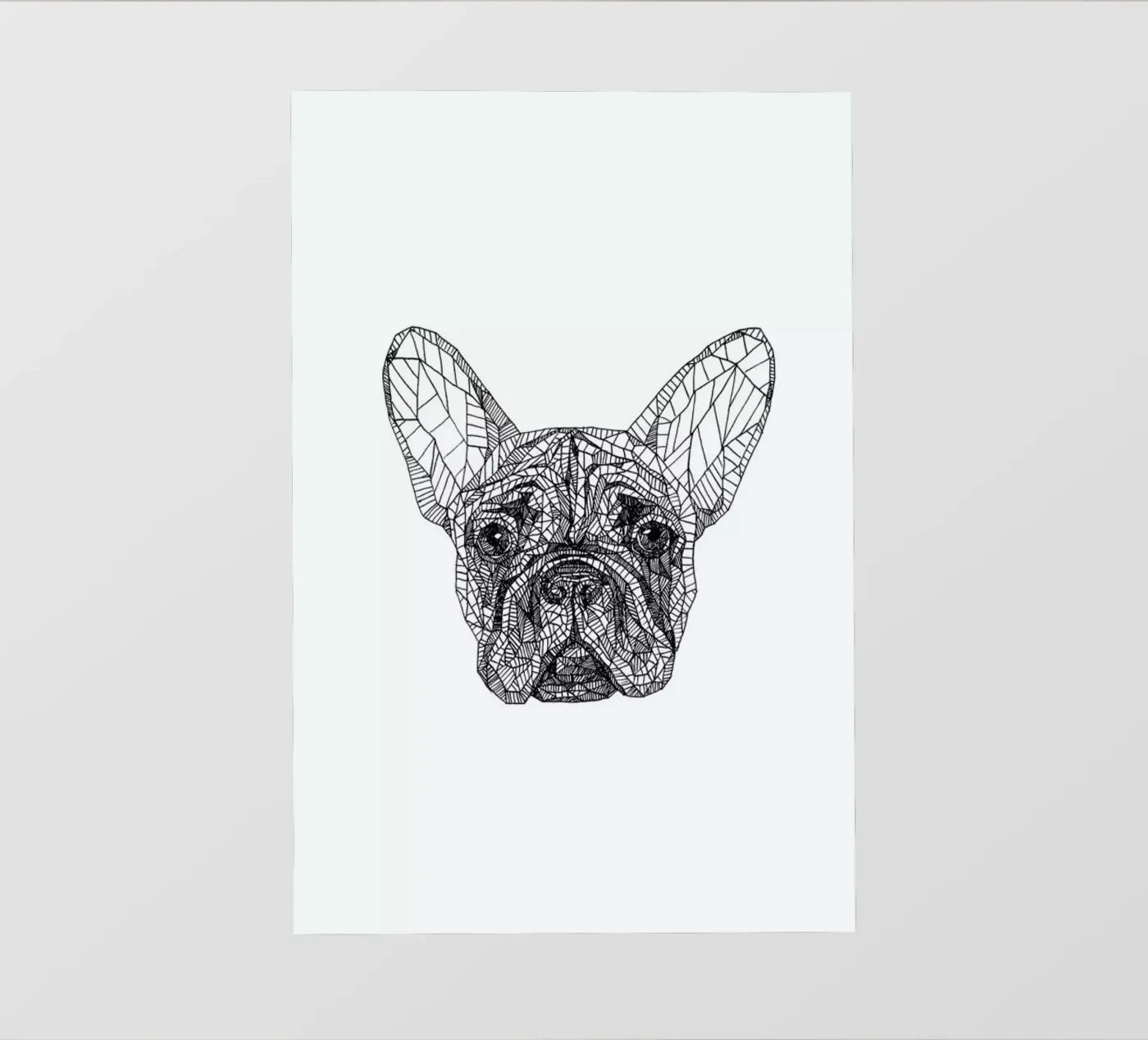Frenchie backlit folie van Pen & Ink