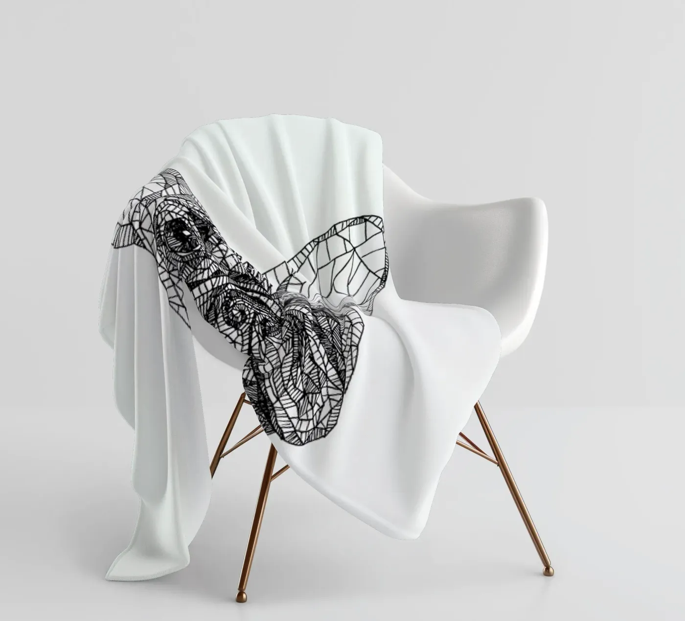 Frenchie fleece blanket by Pen & Ink