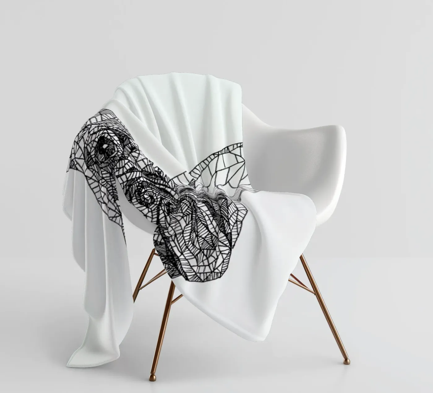 Frenchie fleece blanket by Pen & Ink