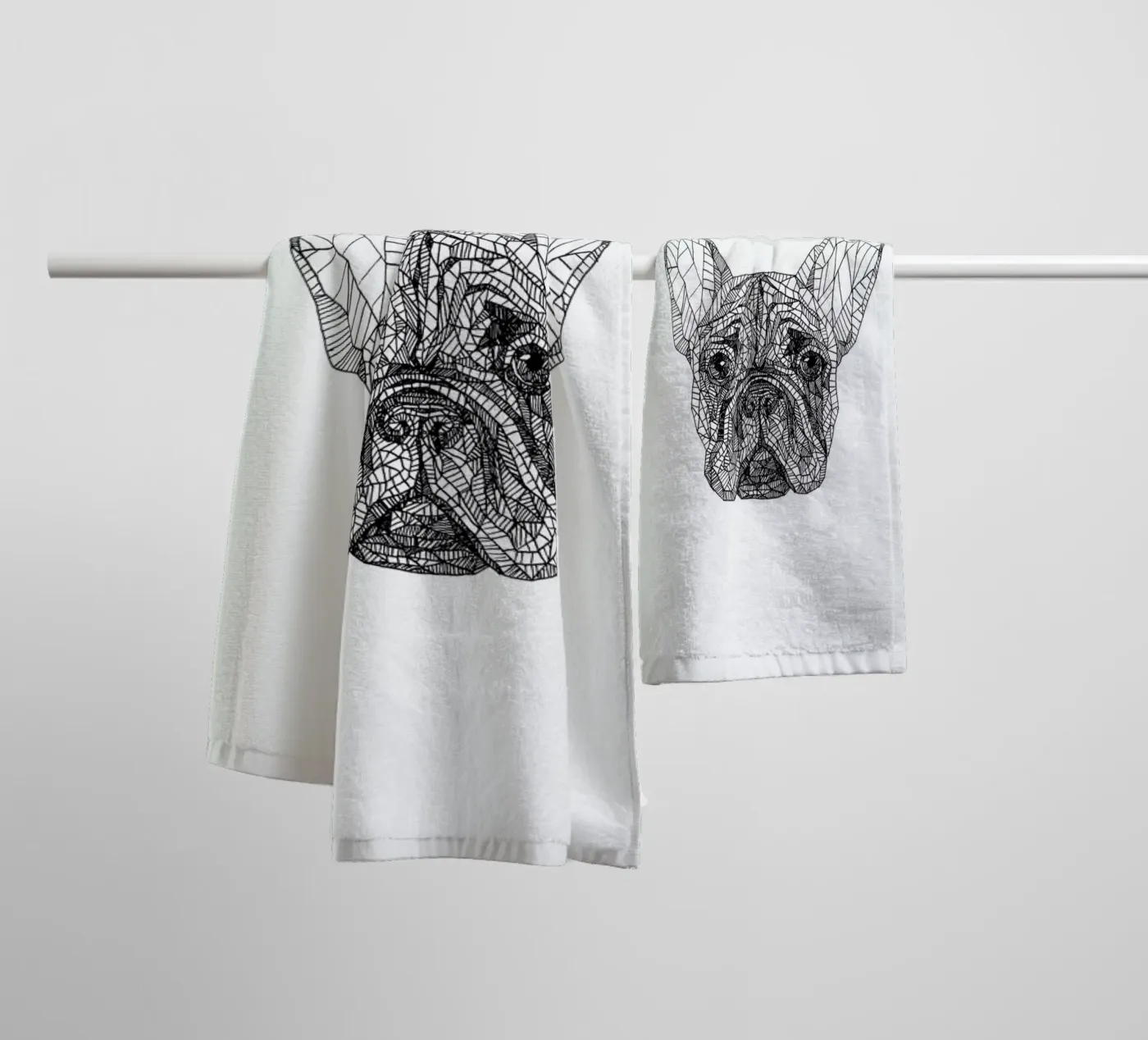 Frenchie towel by Pen & Ink