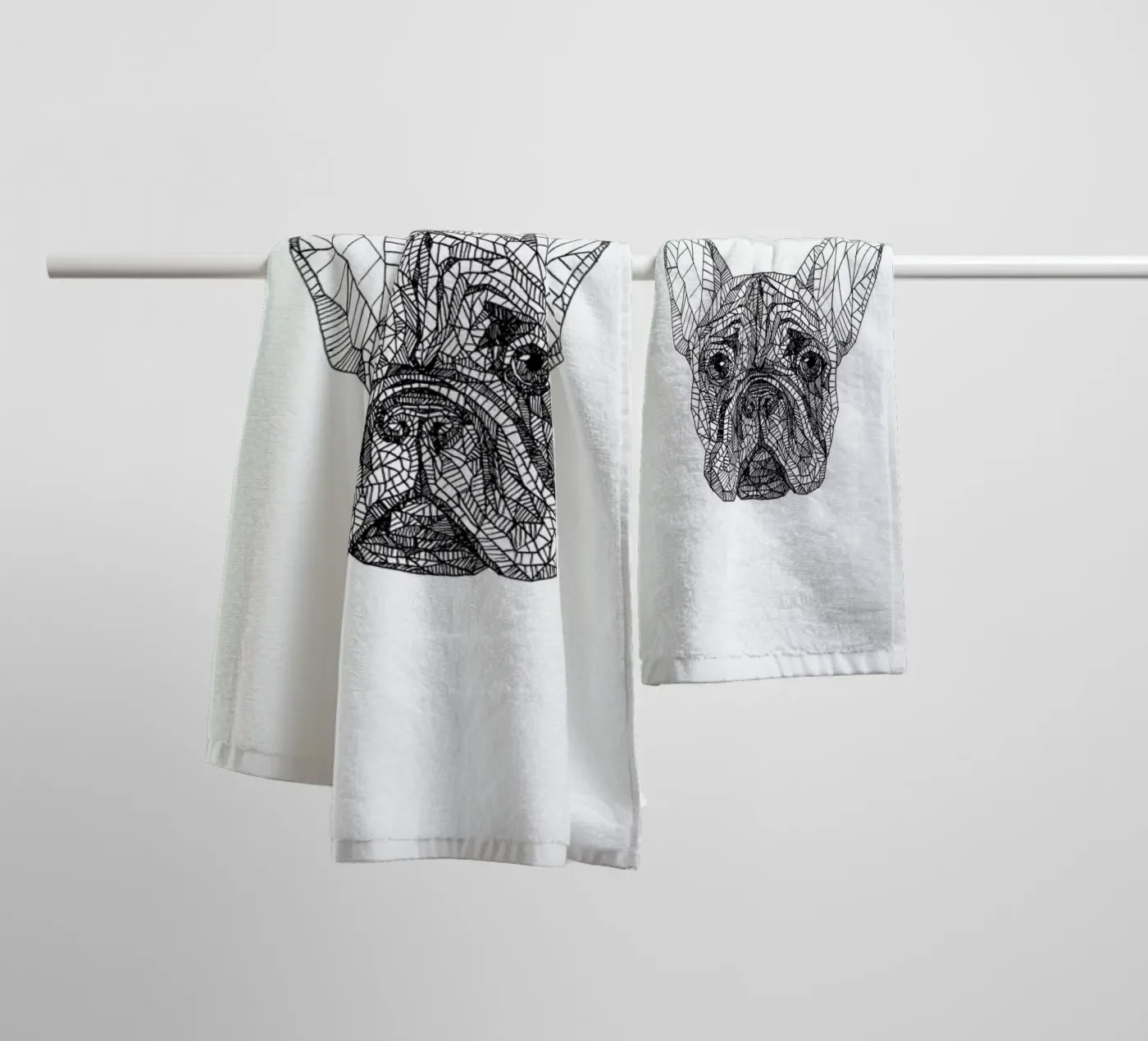 Frenchie towel by Pen & Ink