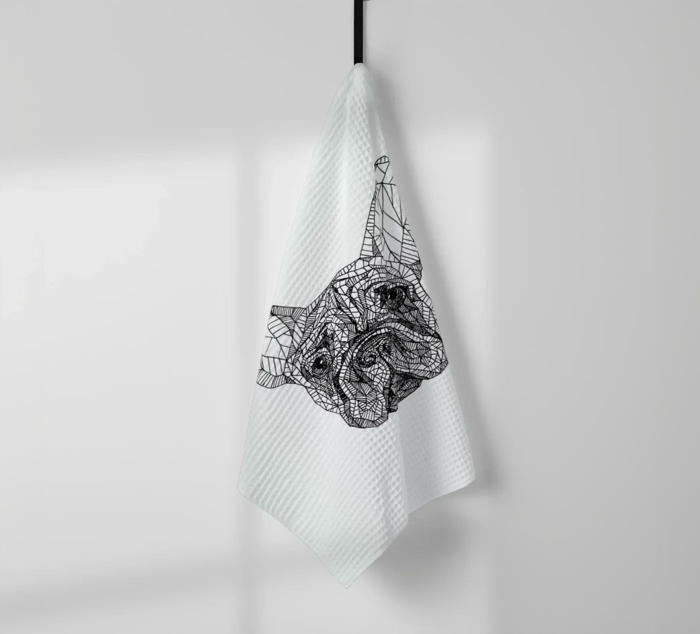 Frenchie tea towel by Pen & Ink