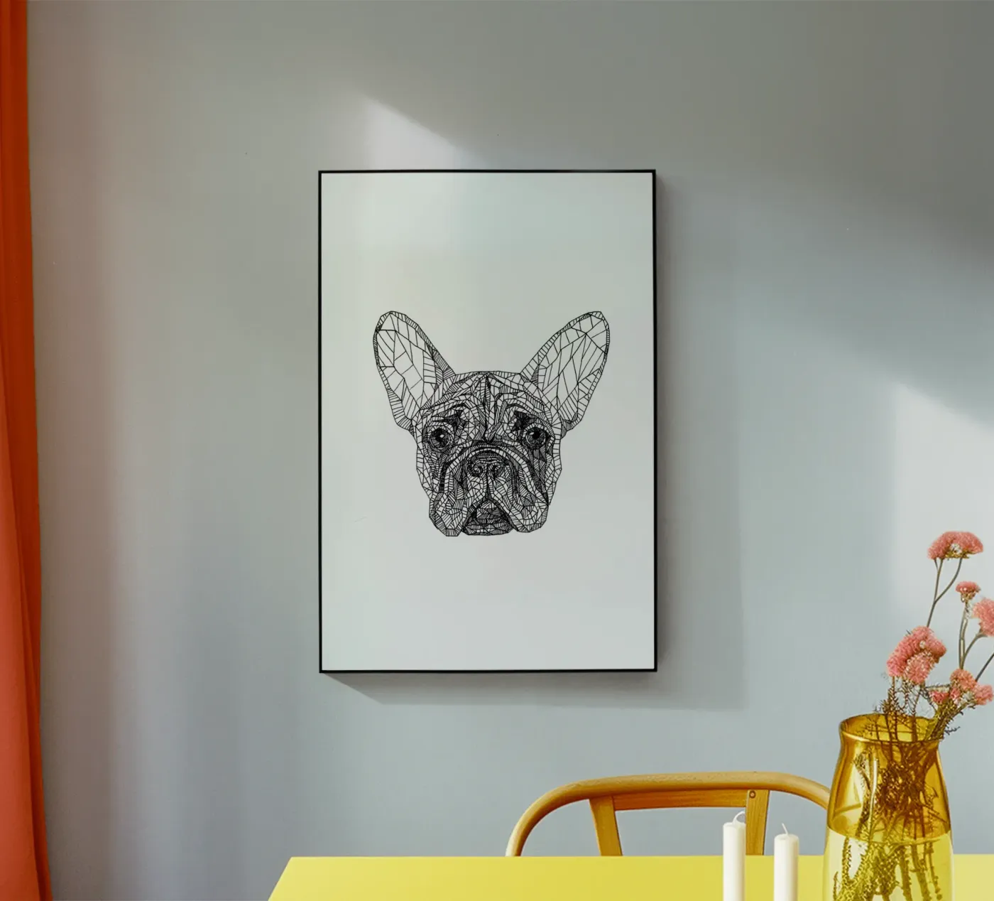 Frenchie Acryl-Glas von Pen & Ink